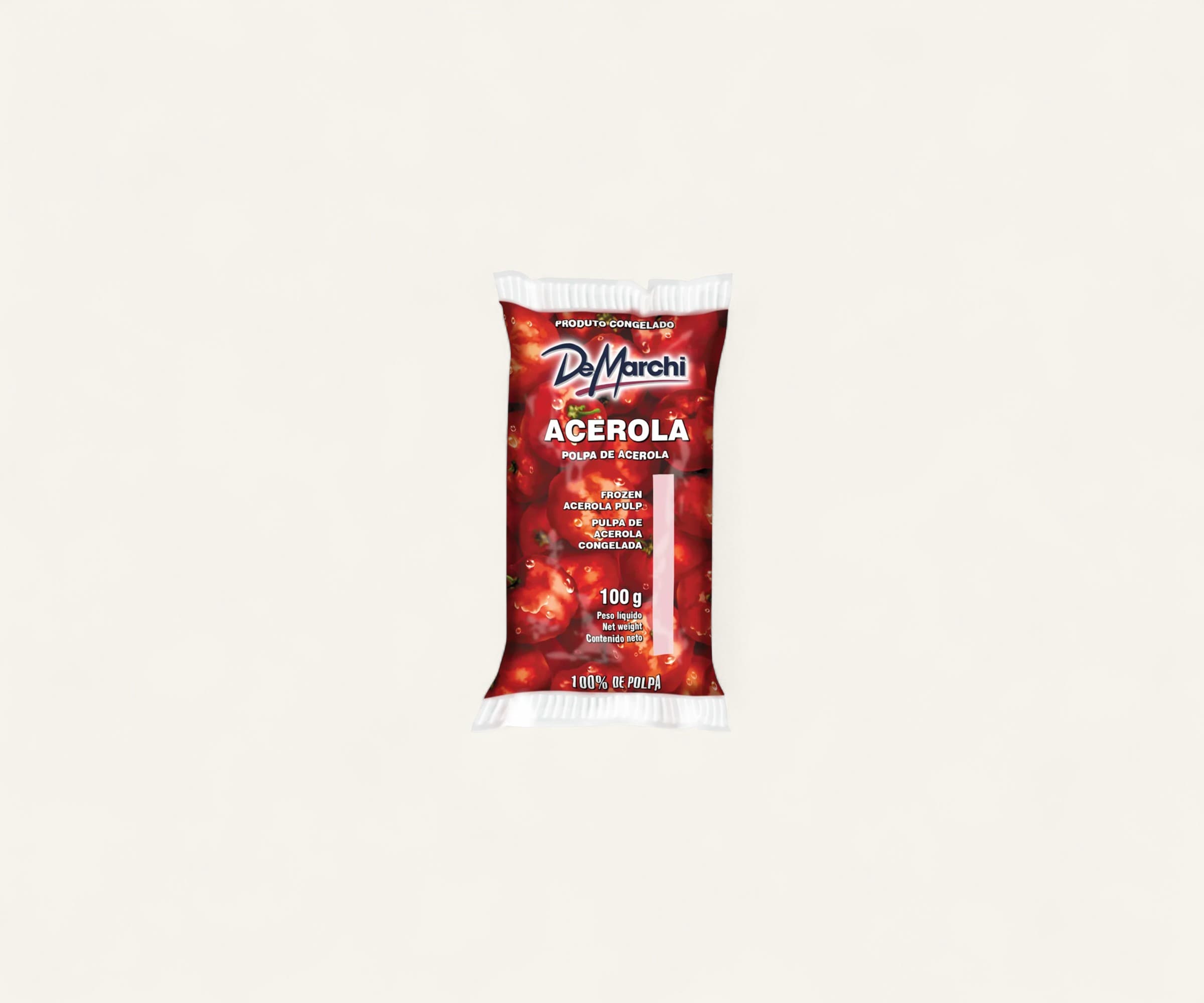 Polpa integral de acerola congelada 100g