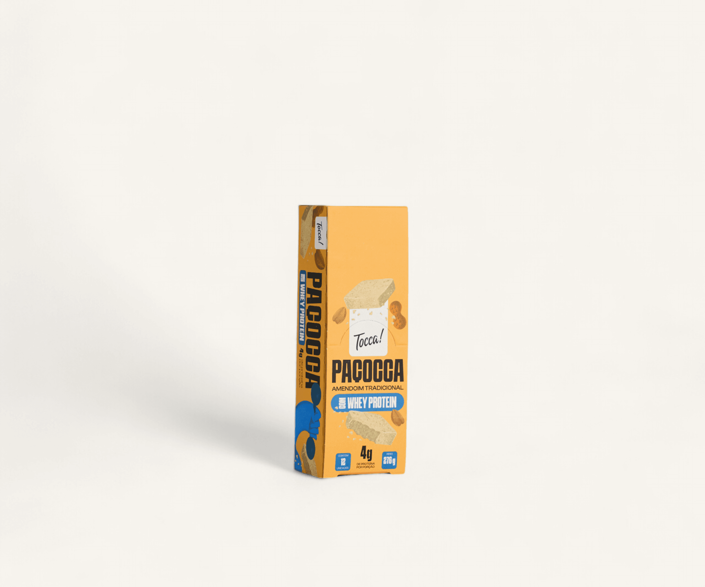 Paçoca com whey protein zero açúcar 12 unidades