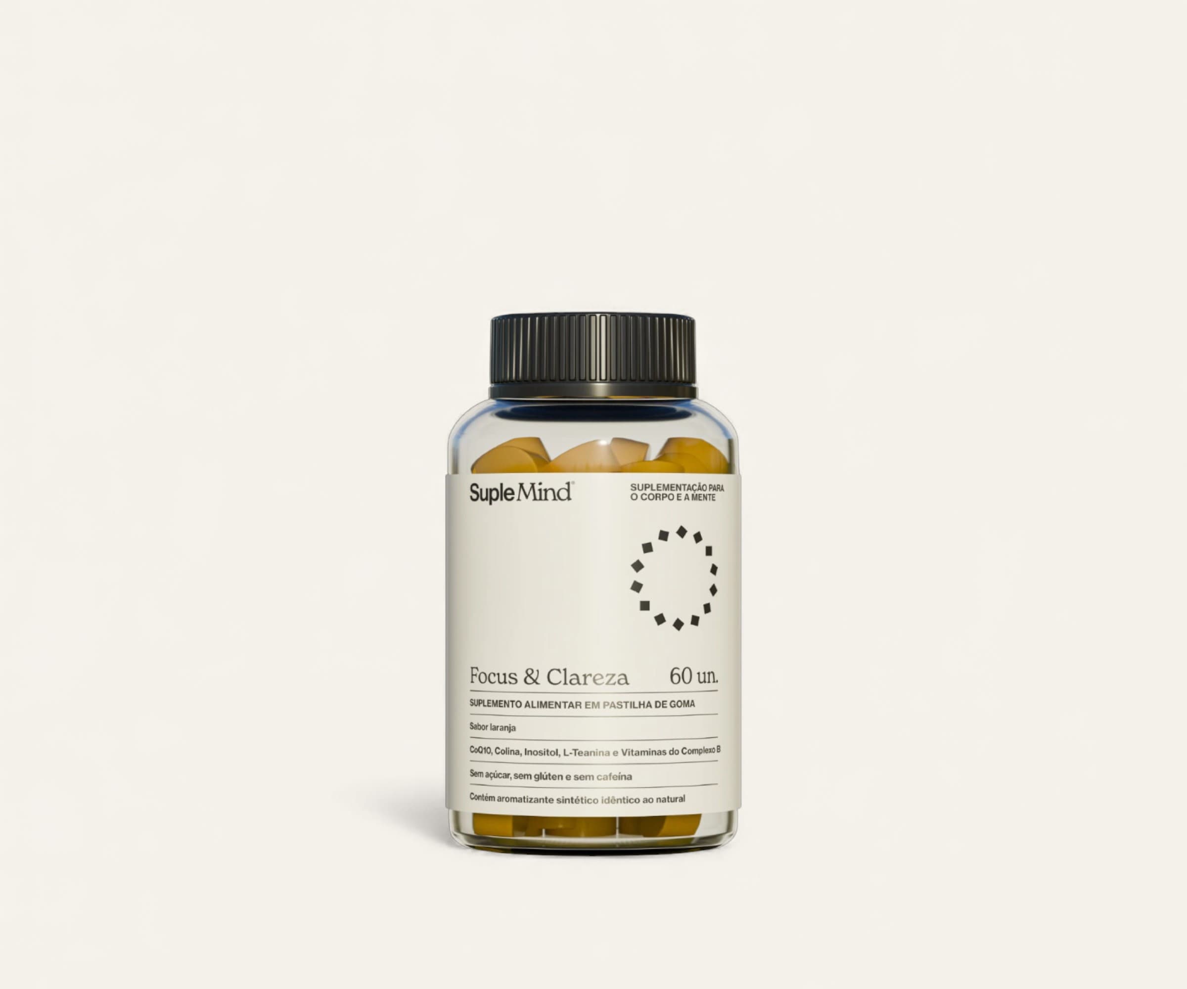 Suplemento em goma Focus & Clareza sabor laranja SupleMind 60un