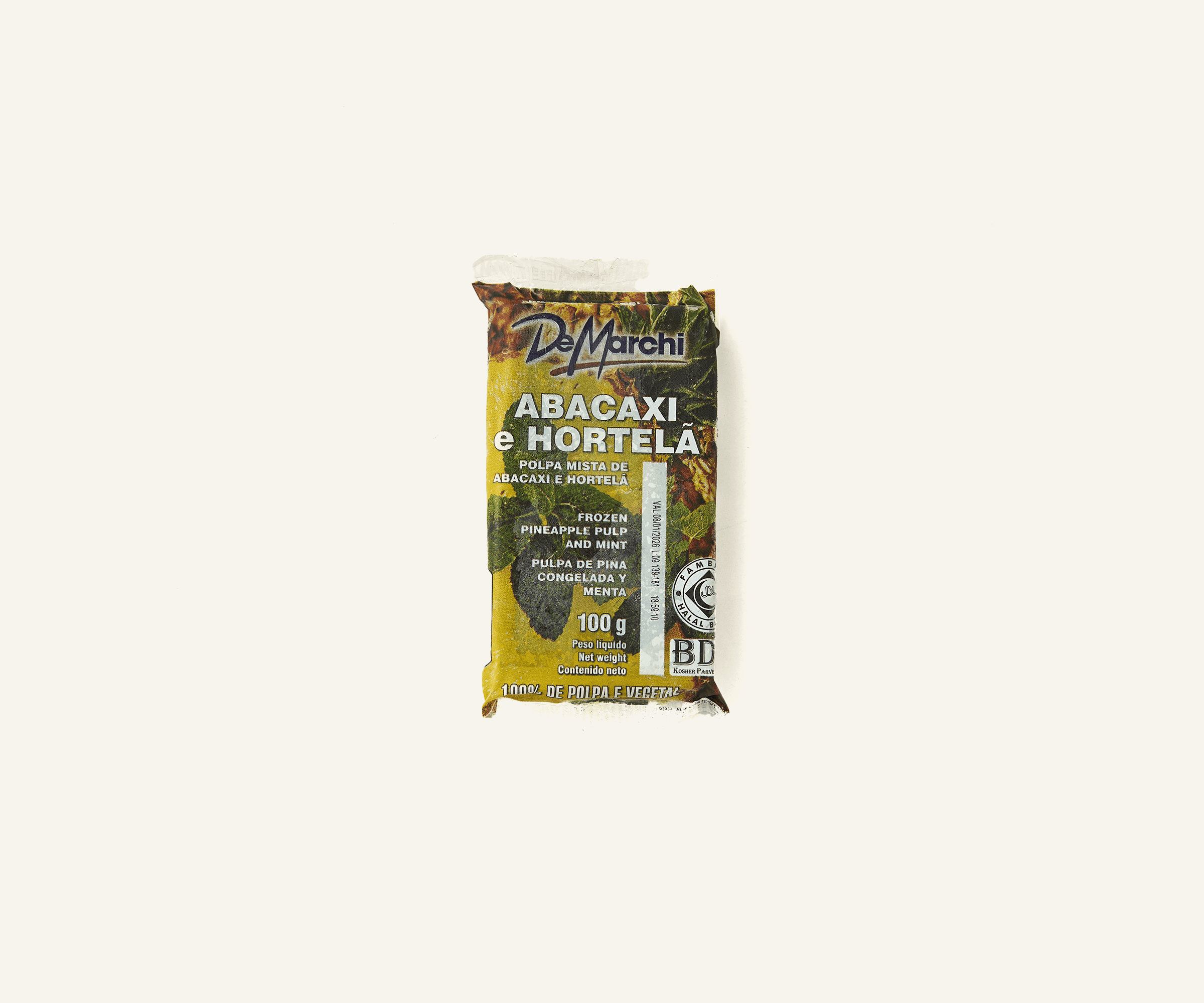 Polpa de abacaxi com hortelã congelada 100g