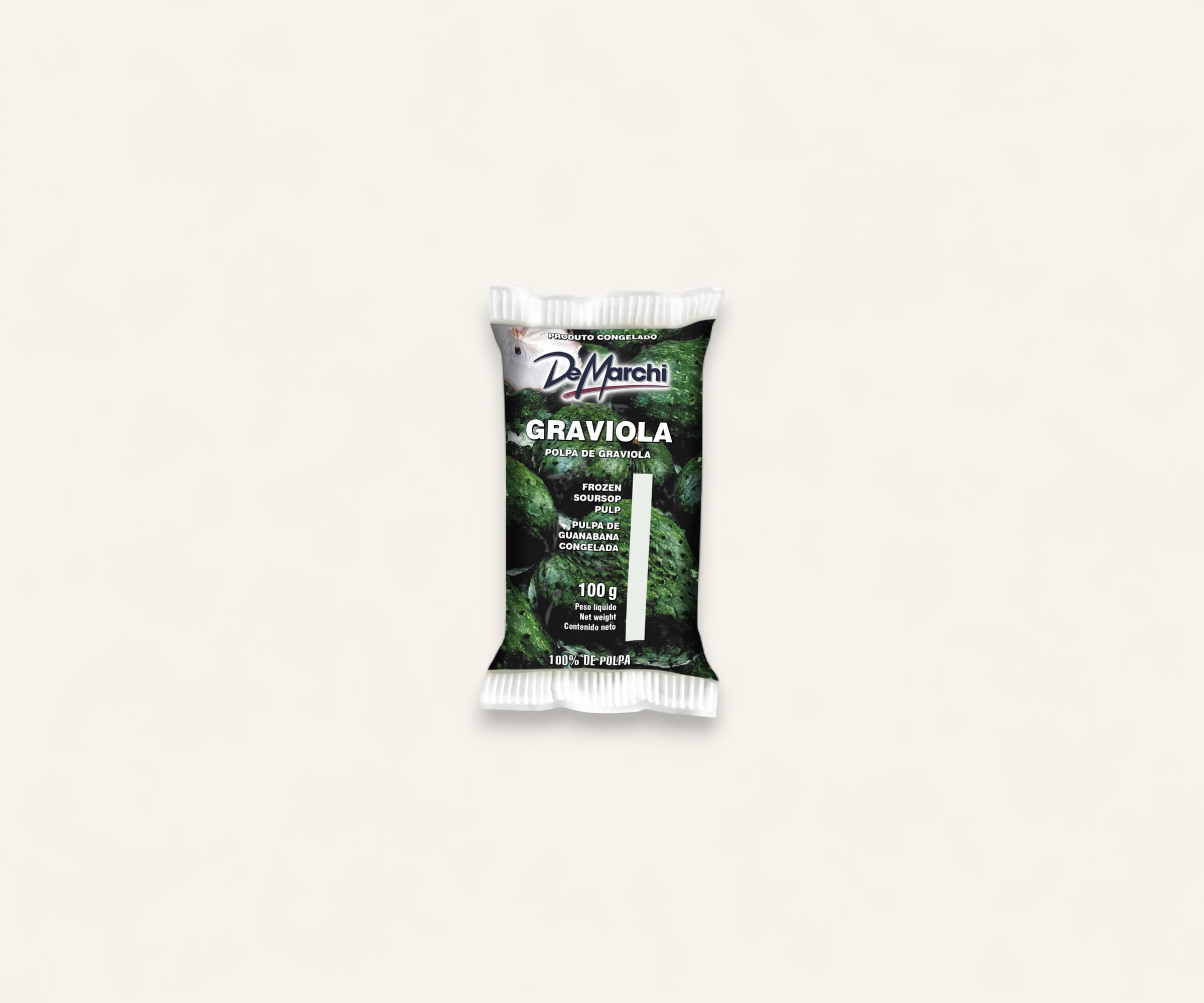 Polpa integral de graviola congelada 100g