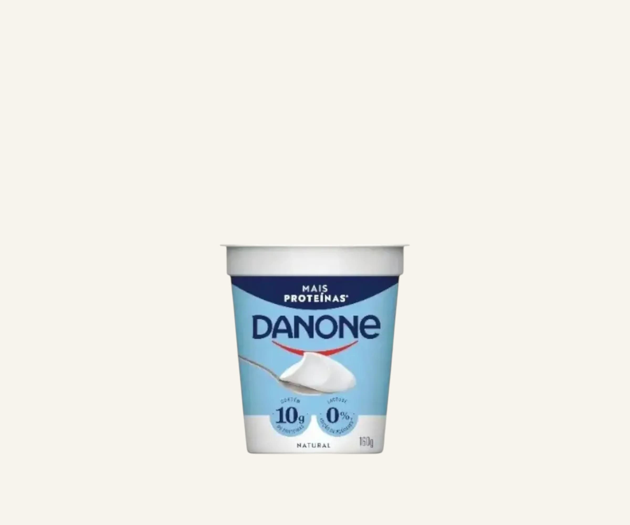 Iogurte natural semidesnatado com 10g de proteína zero lactose Danone 160g
