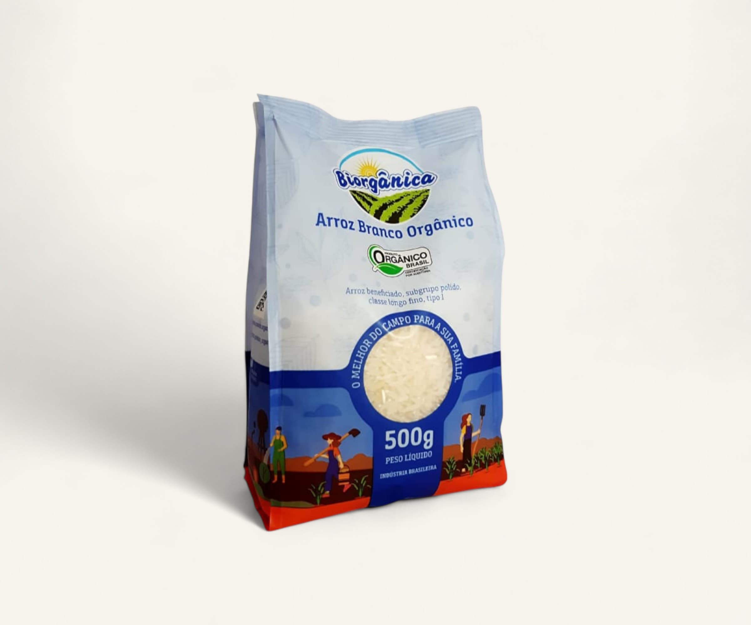Arroz branco orgânico 500g