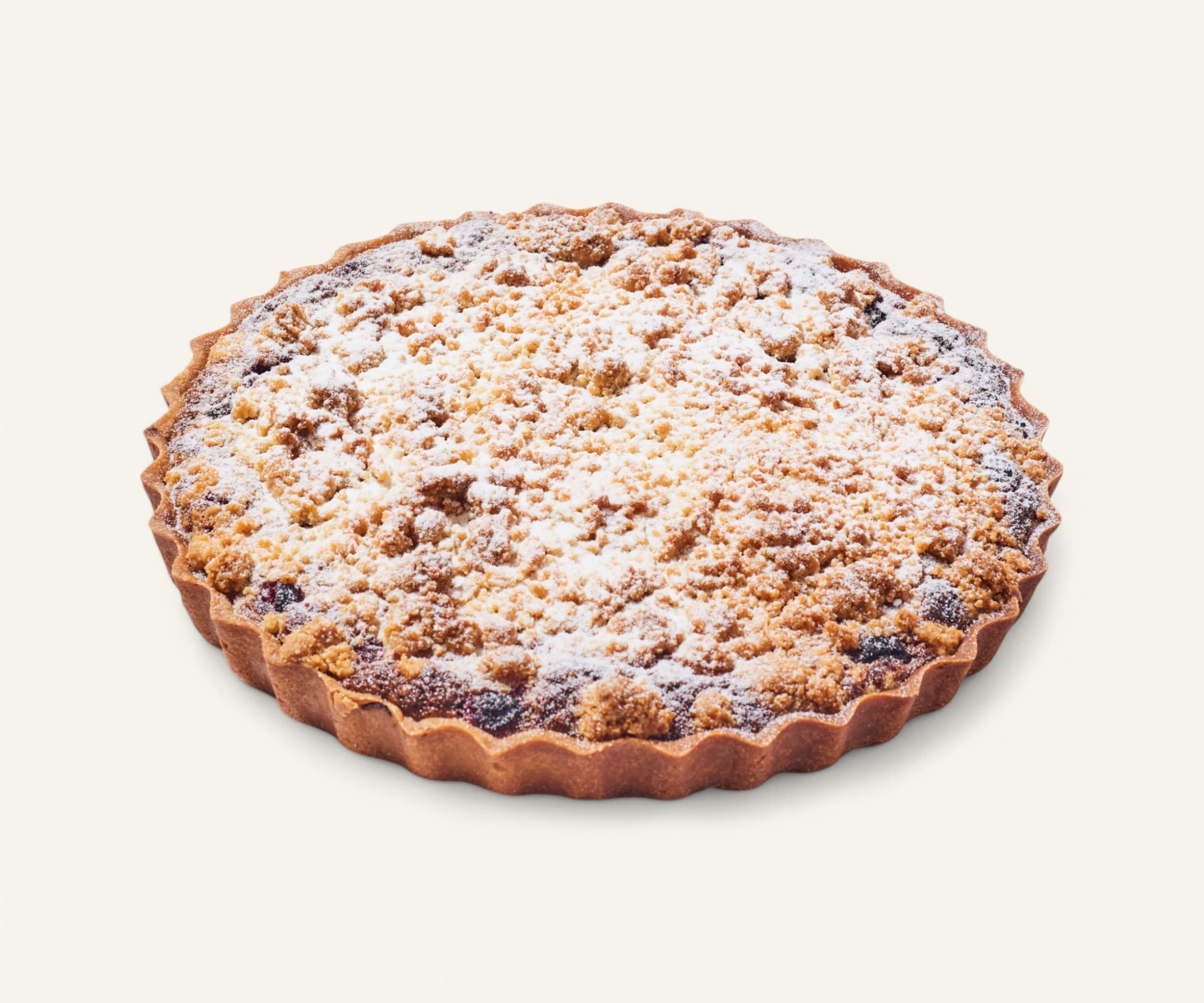 Torta crumble de pistache com framboesa 800g