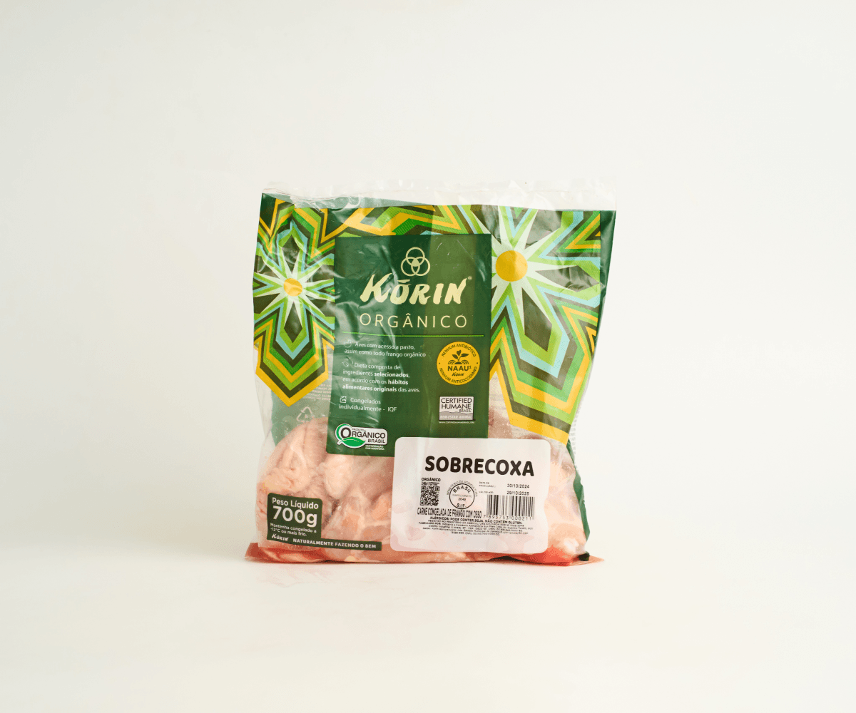 Sobrecoxa orgânica congelado 700g