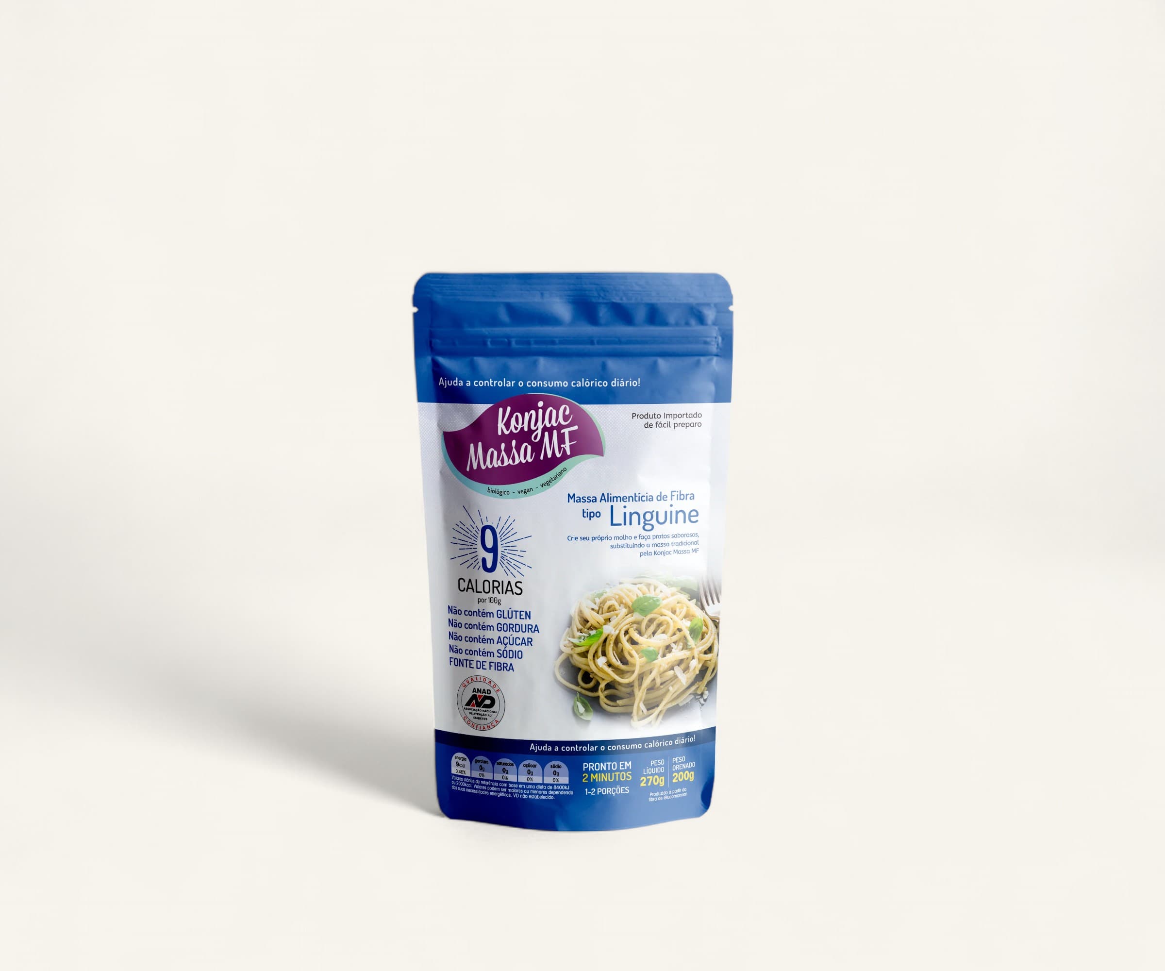 Macarrão sem glúten tipo linguine vegano konjac 270g