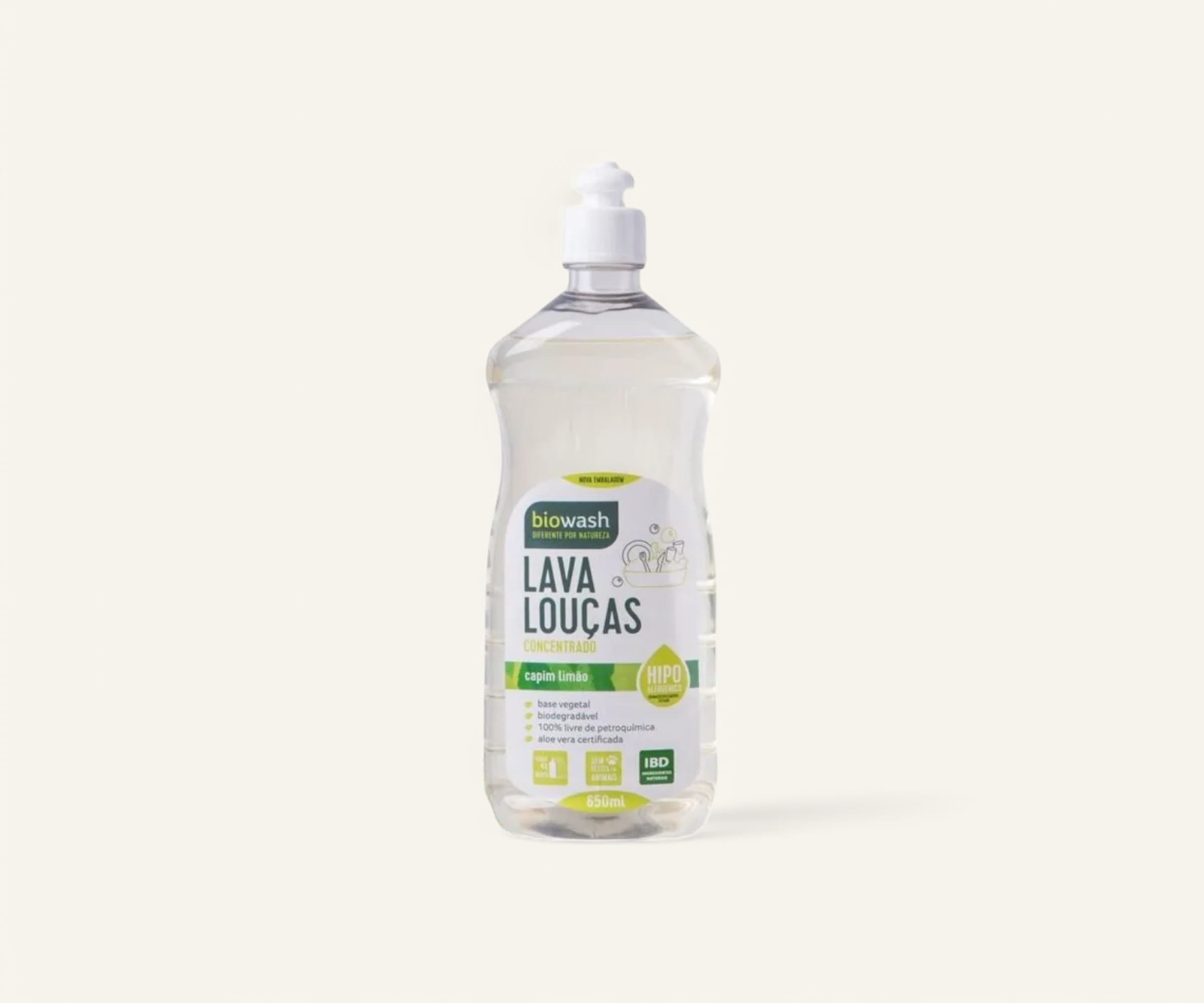 Lava louças concentrado capim limão Biowash 650ml