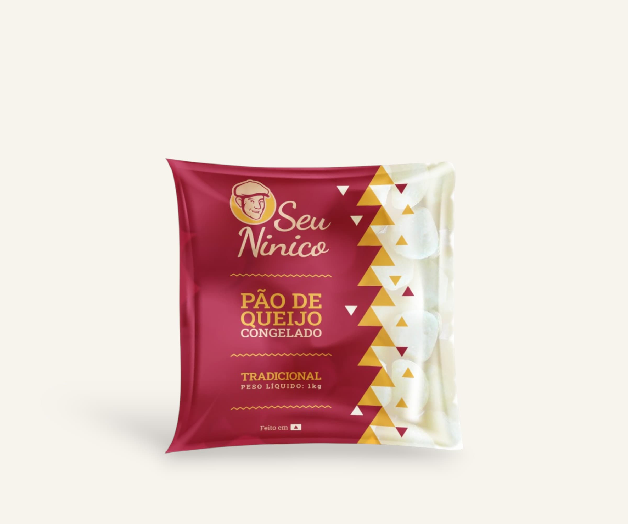 Pão de queijo congelado tradicional 1kg