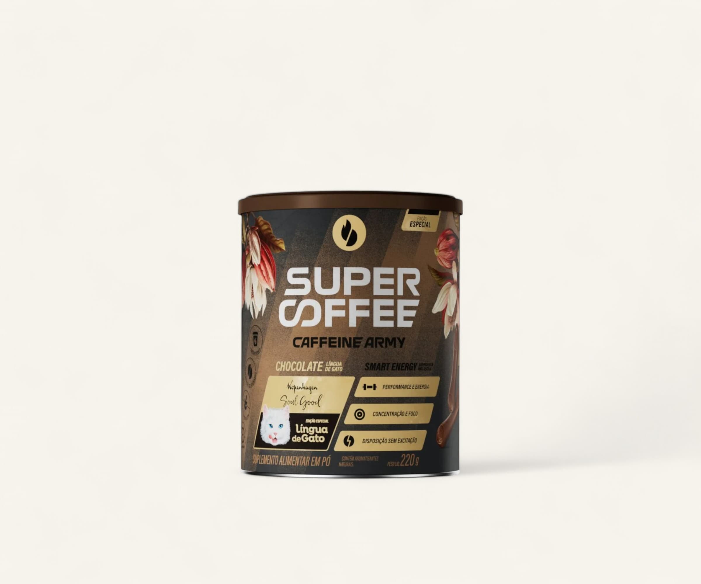 Supercoffee chocolate língua de gato 220g
