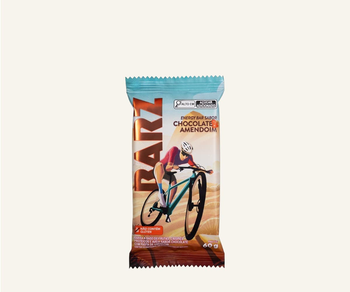 Barz barra energética chocolate & amendoim 60g
