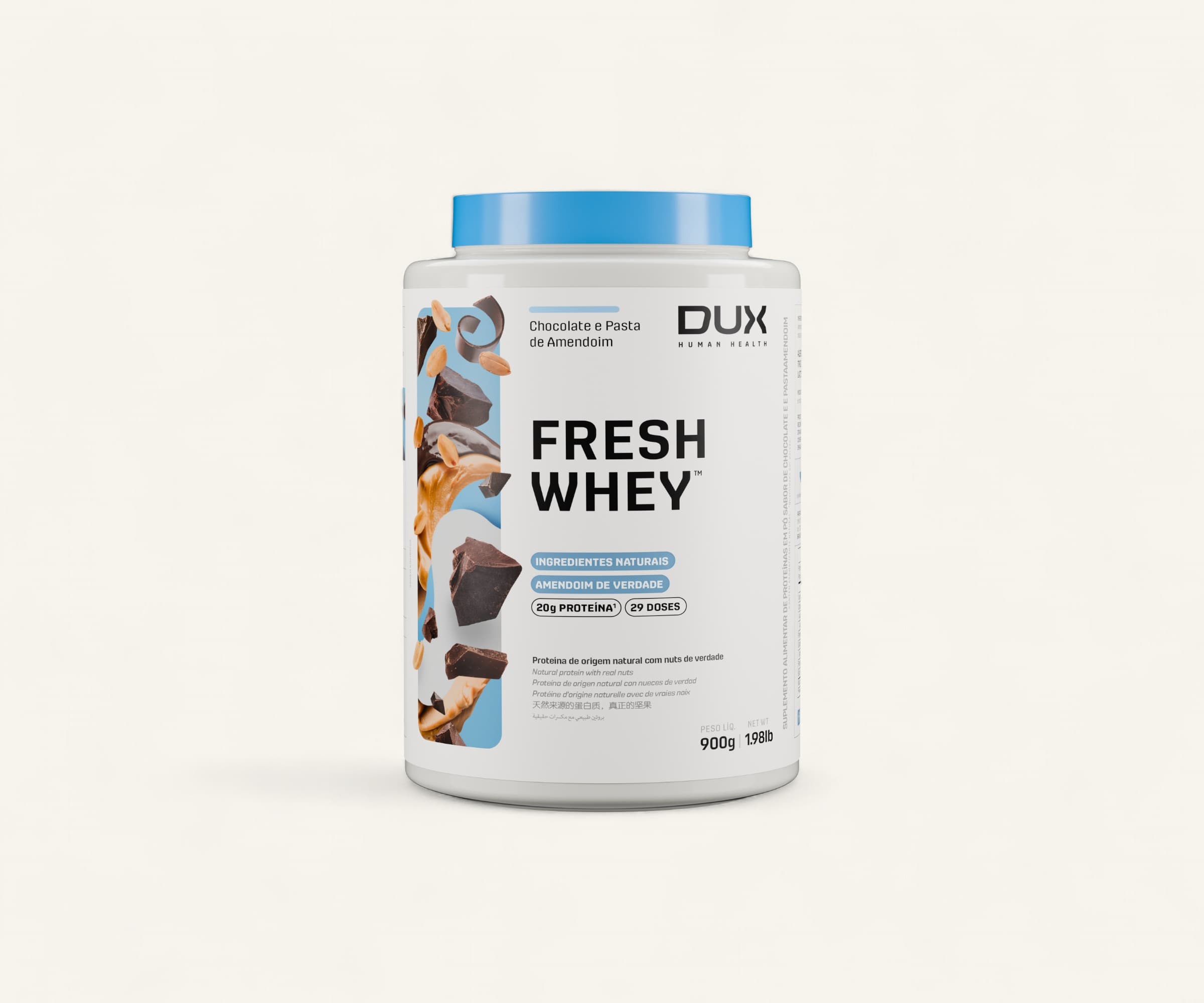 Fresh whey chocolate e pasta de amendoim 900g