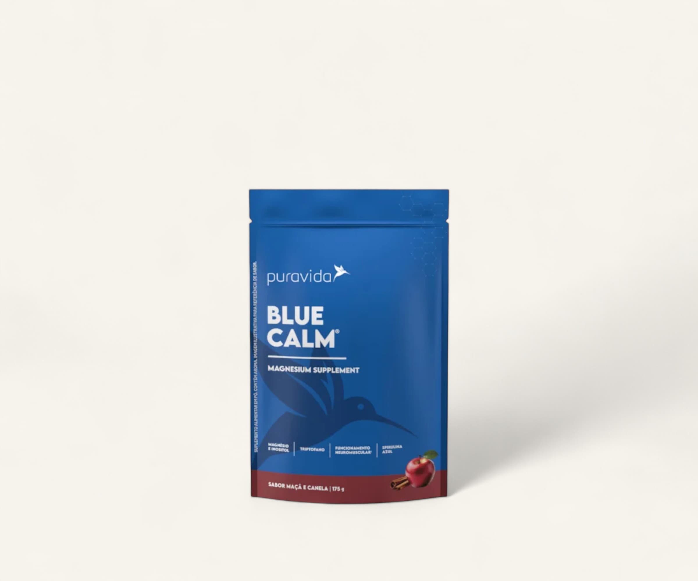Suplemento de magnésio Blue Calm sabor maçã e canela 175g