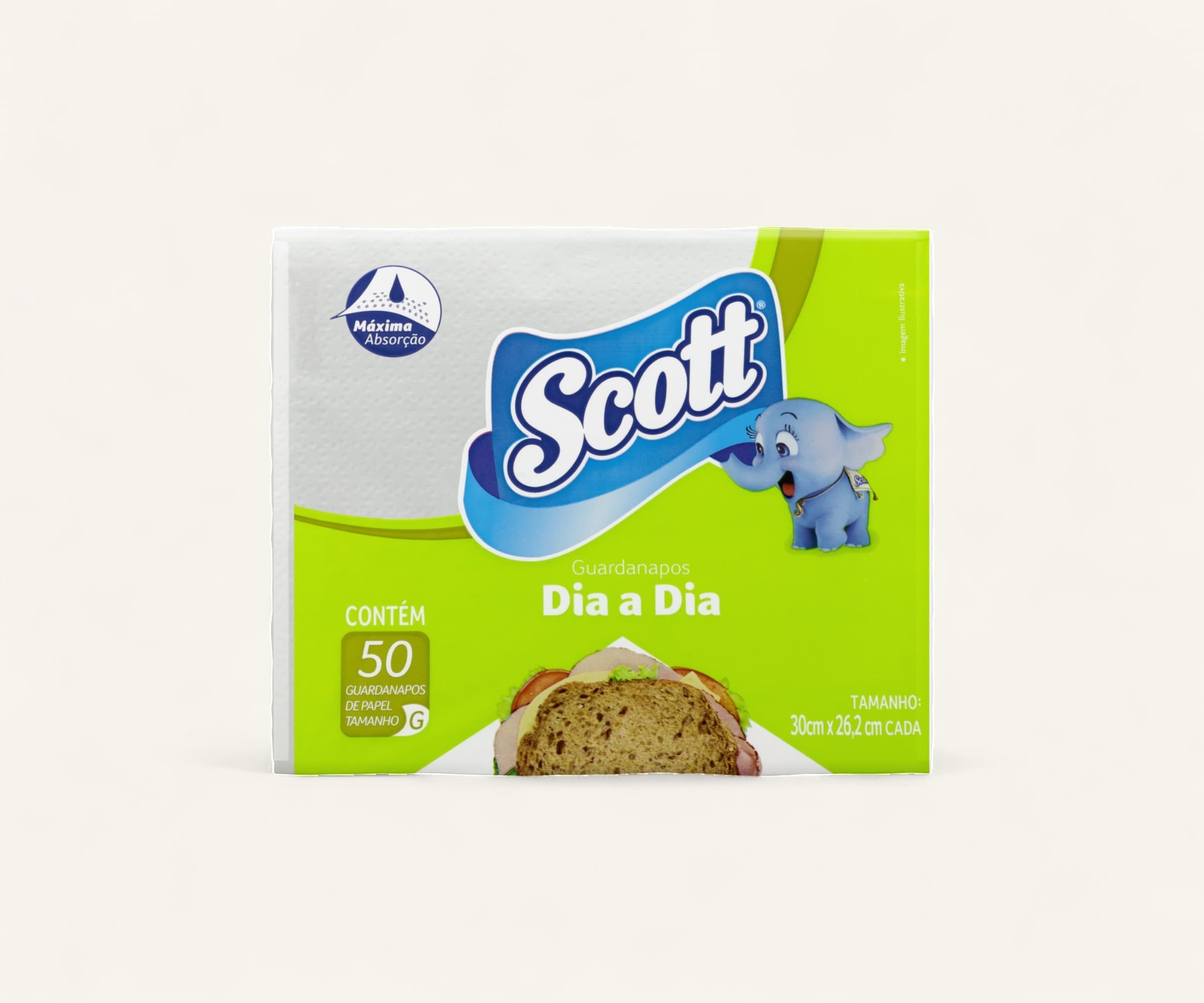 Guardanapo de papel folha simples tam. G Scott dia a dia 50un
