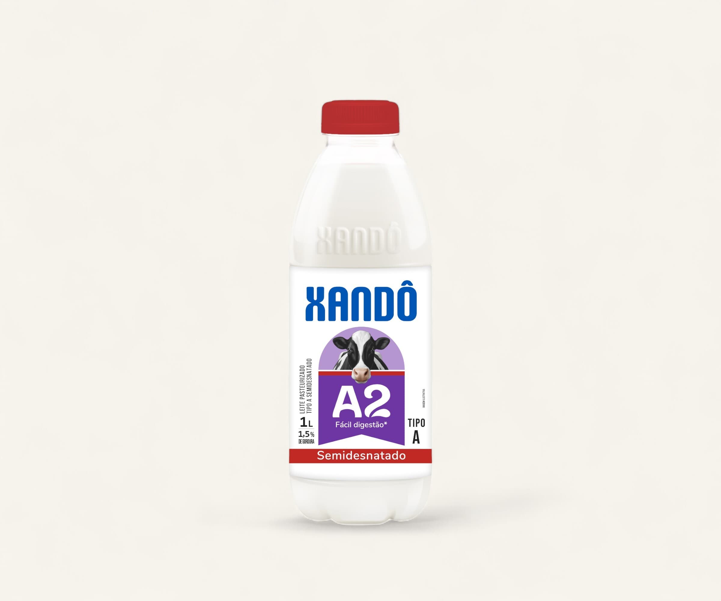 Leite pasteurizado A2 semidesnatado tipo A Xandô 1l