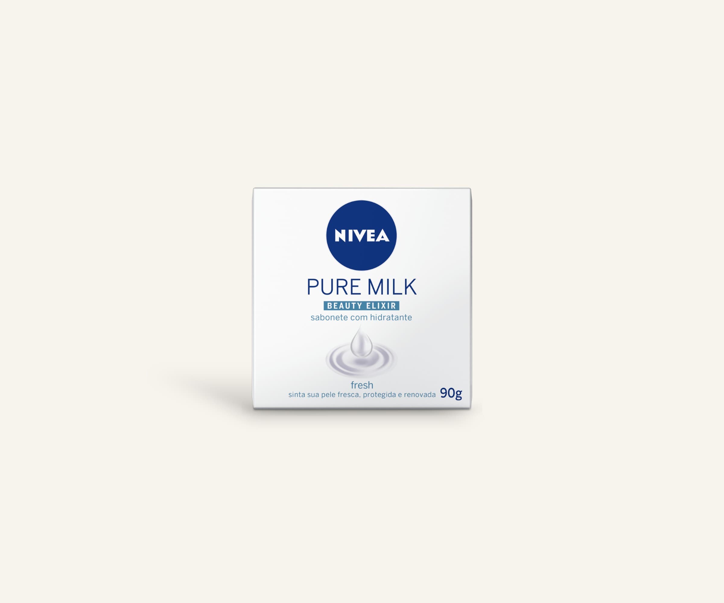 Sabonete em barra com hidratante Pure Milk beauty elixir Nivea 90g