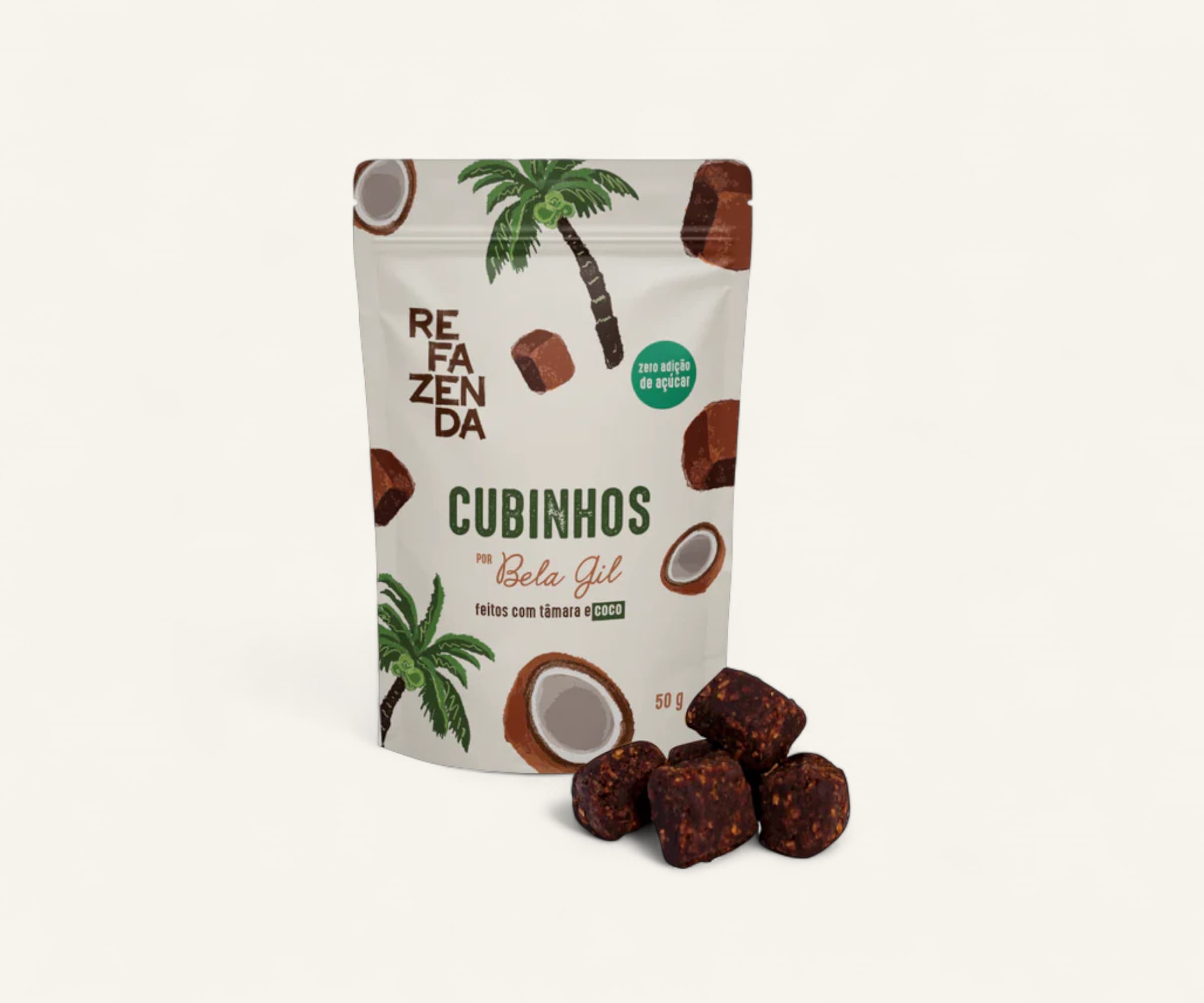 Cubinhos de coco por Bela Gil 50g