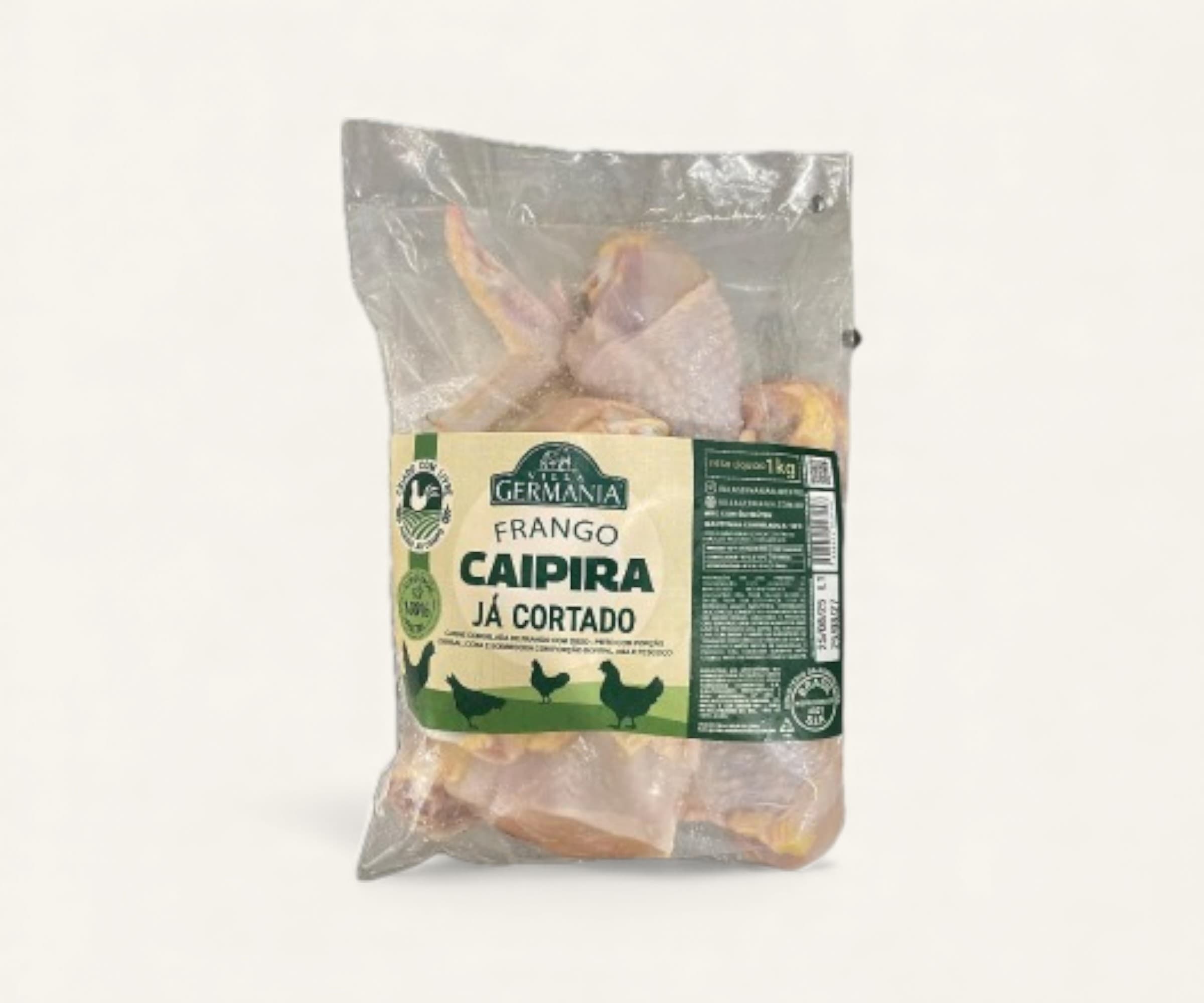 Frango caipira cortado com osso Villa Germania aprox. 1kg