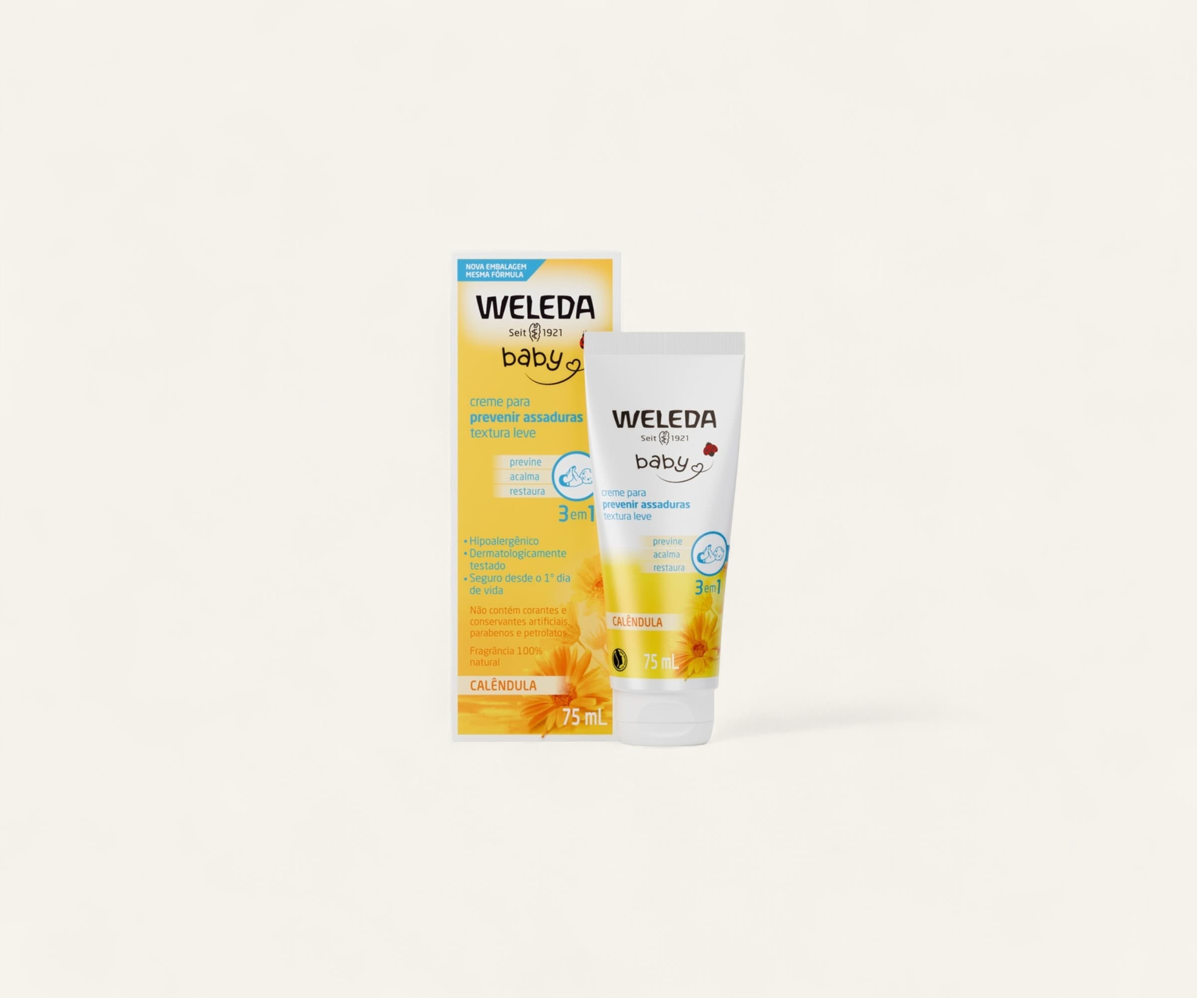 Creme para assaduras baby creme calêndula Weleda 75ml