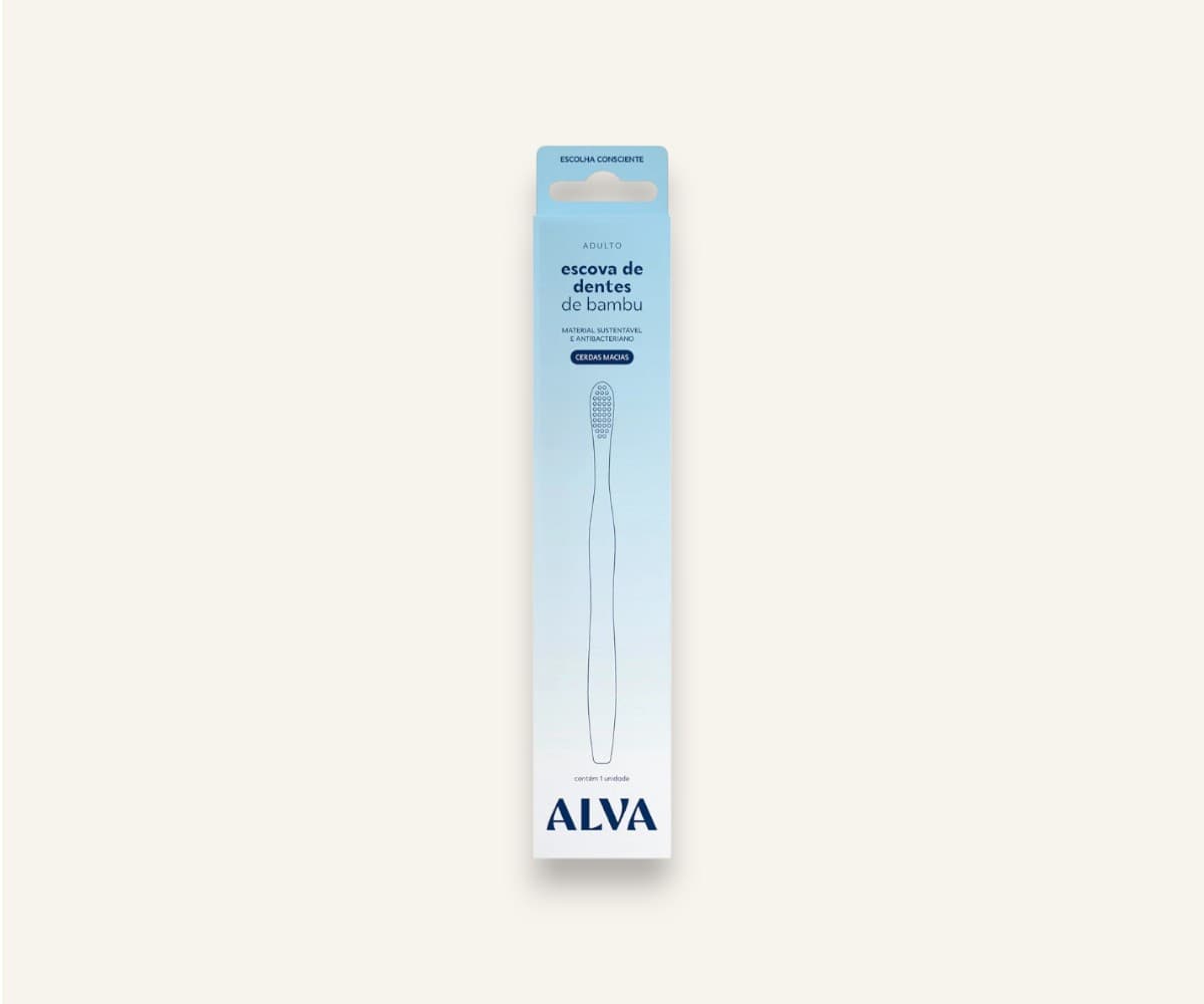 Escova de dentes bamboo adulto Alva 1un