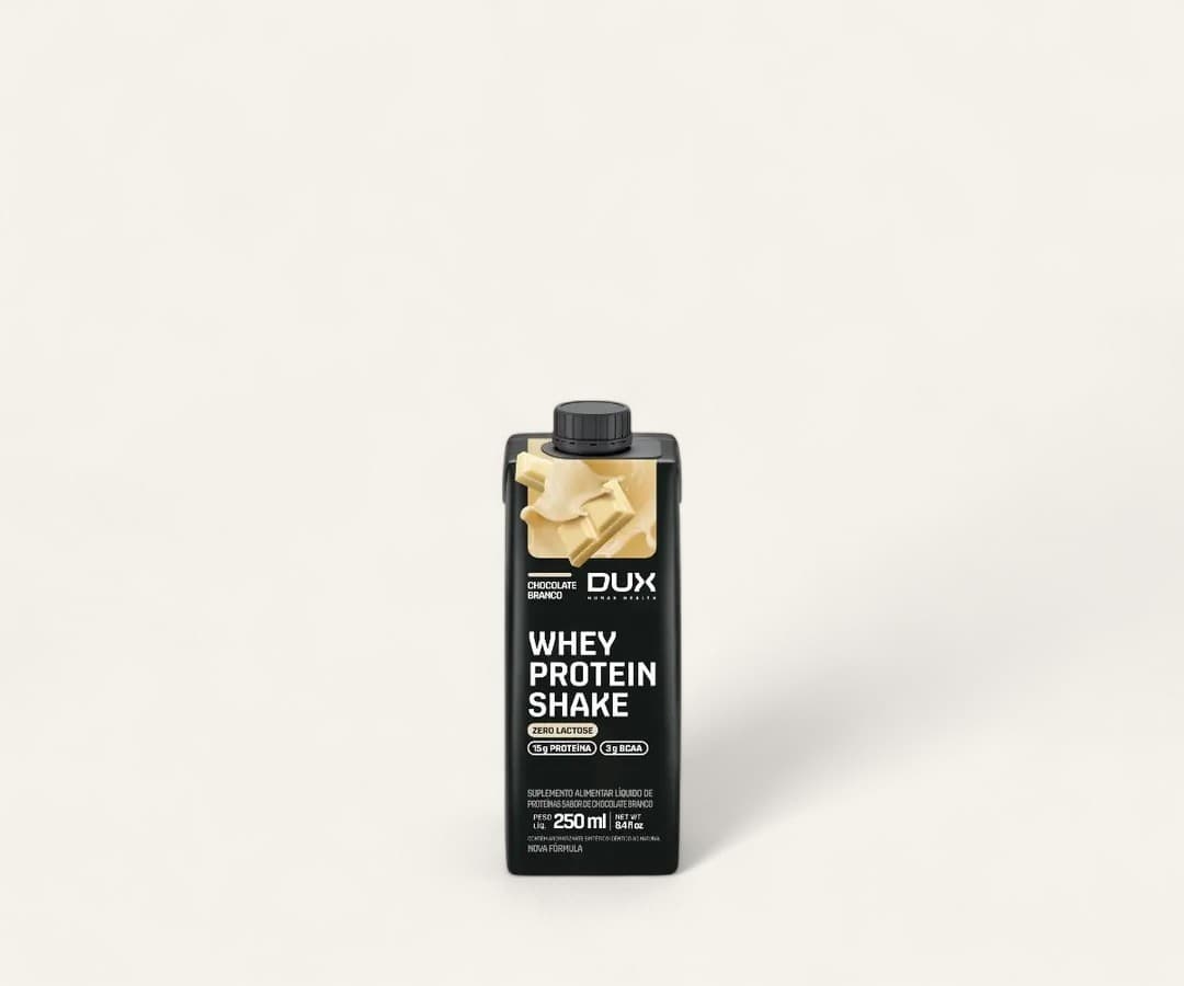 Whey Protein shake sabor chocolate branco 250ml