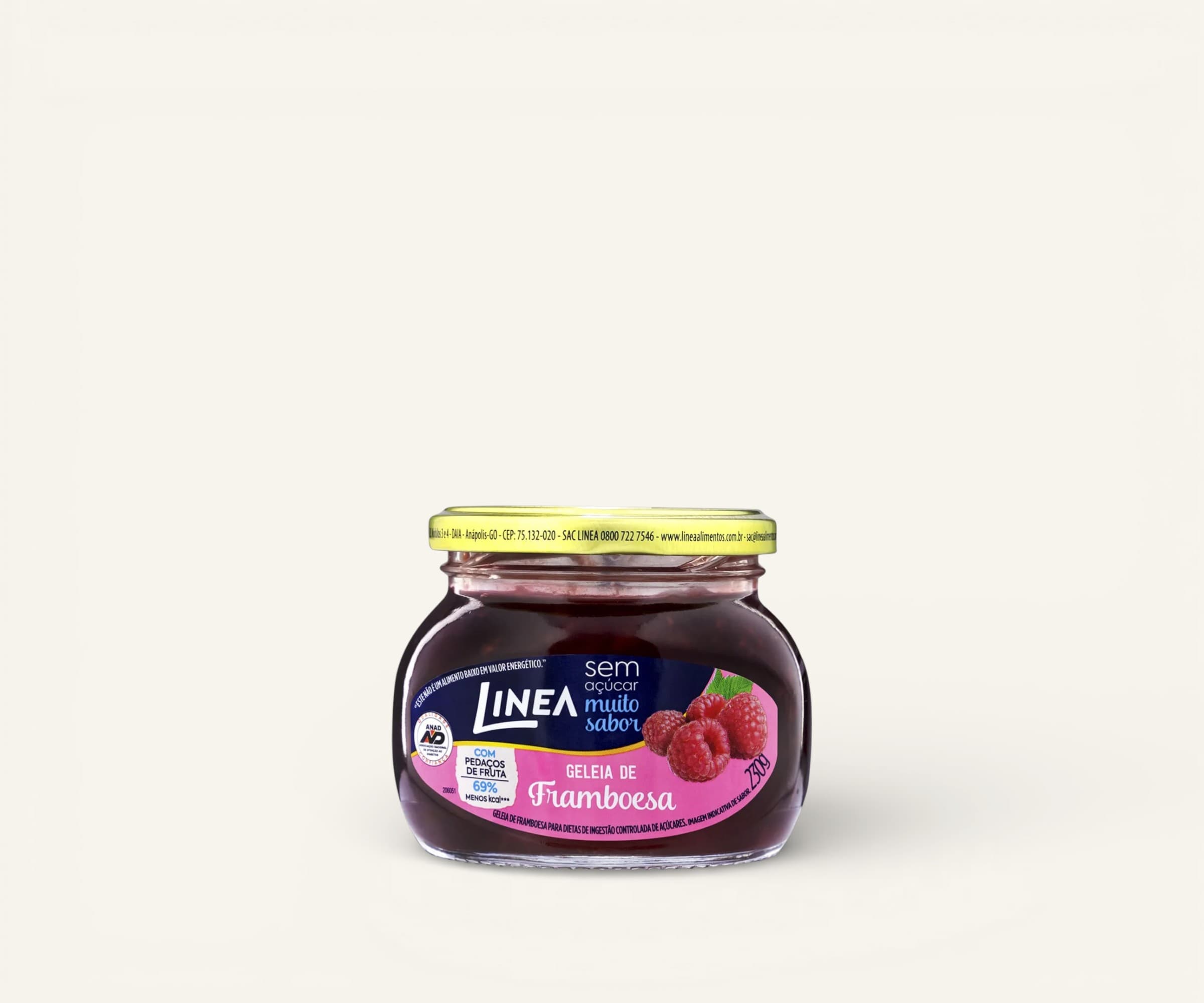 Geleia de framboesa zero adição de açúcares Linea 230g