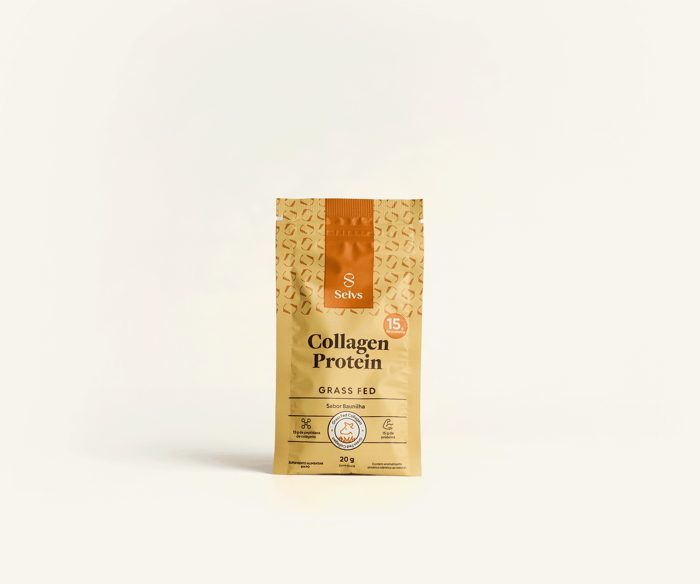 Collagen protein grass fed sachê sabor baunilha 20g