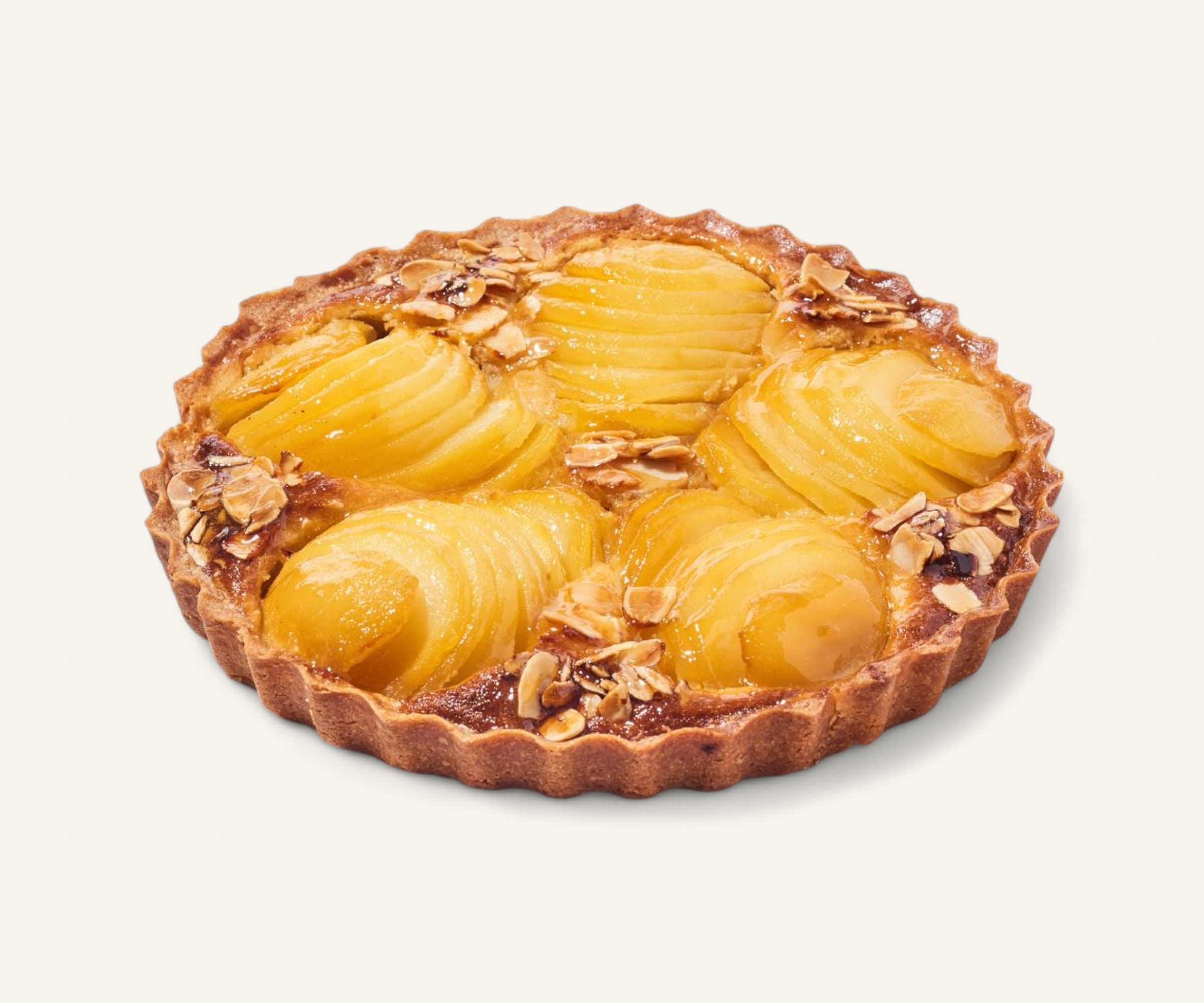 Torta bourdaloue de pêra com amêndoas 800g