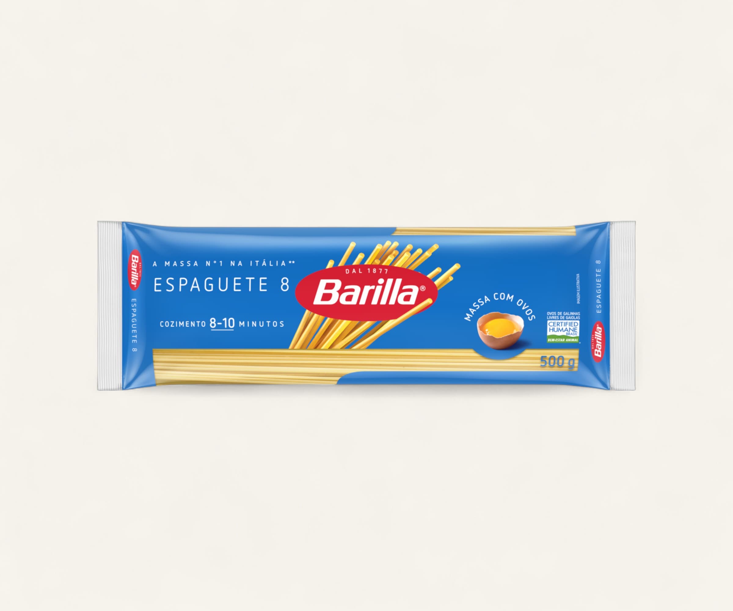 Macarrão com ovos espaguete nº8 Barilla 500g
