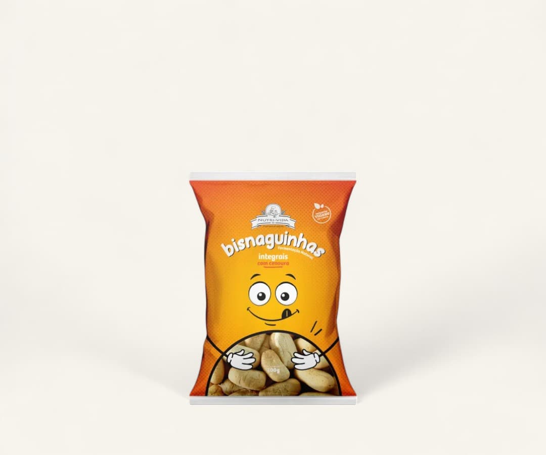 Bisnaguinha integral de cenoura Nutrivida 400g