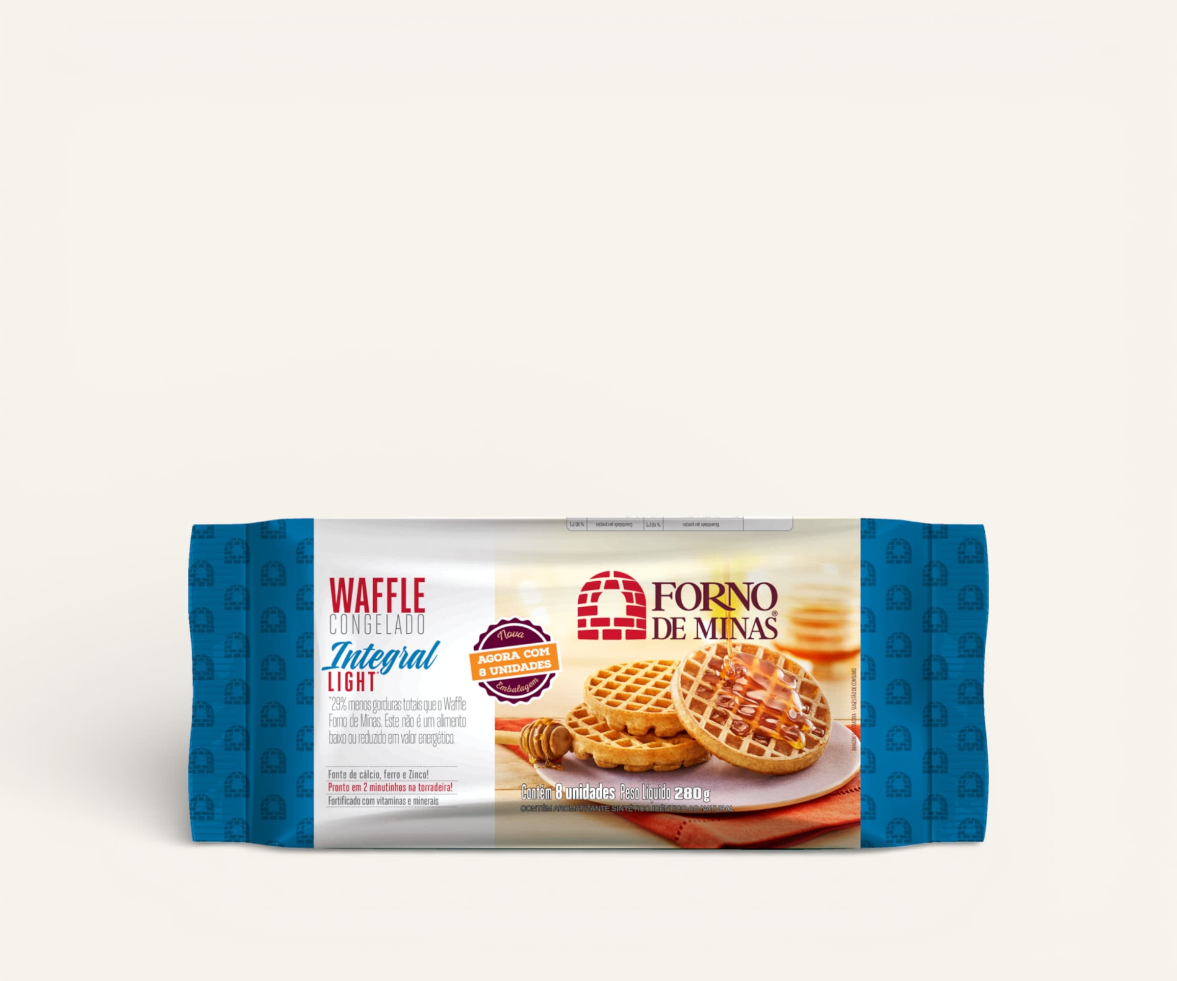 Waffle 44% integral Forno de Minas 280g