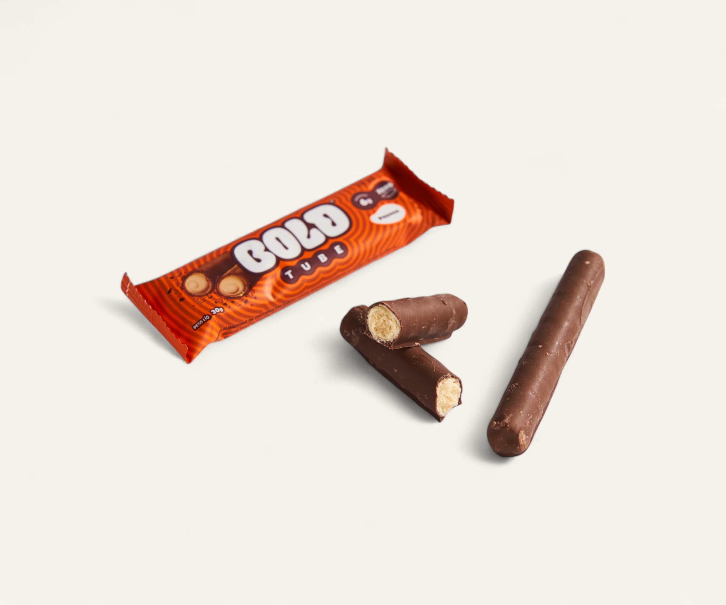 Barra de proteína Bold Tube 10g sabor paçoca 40g
