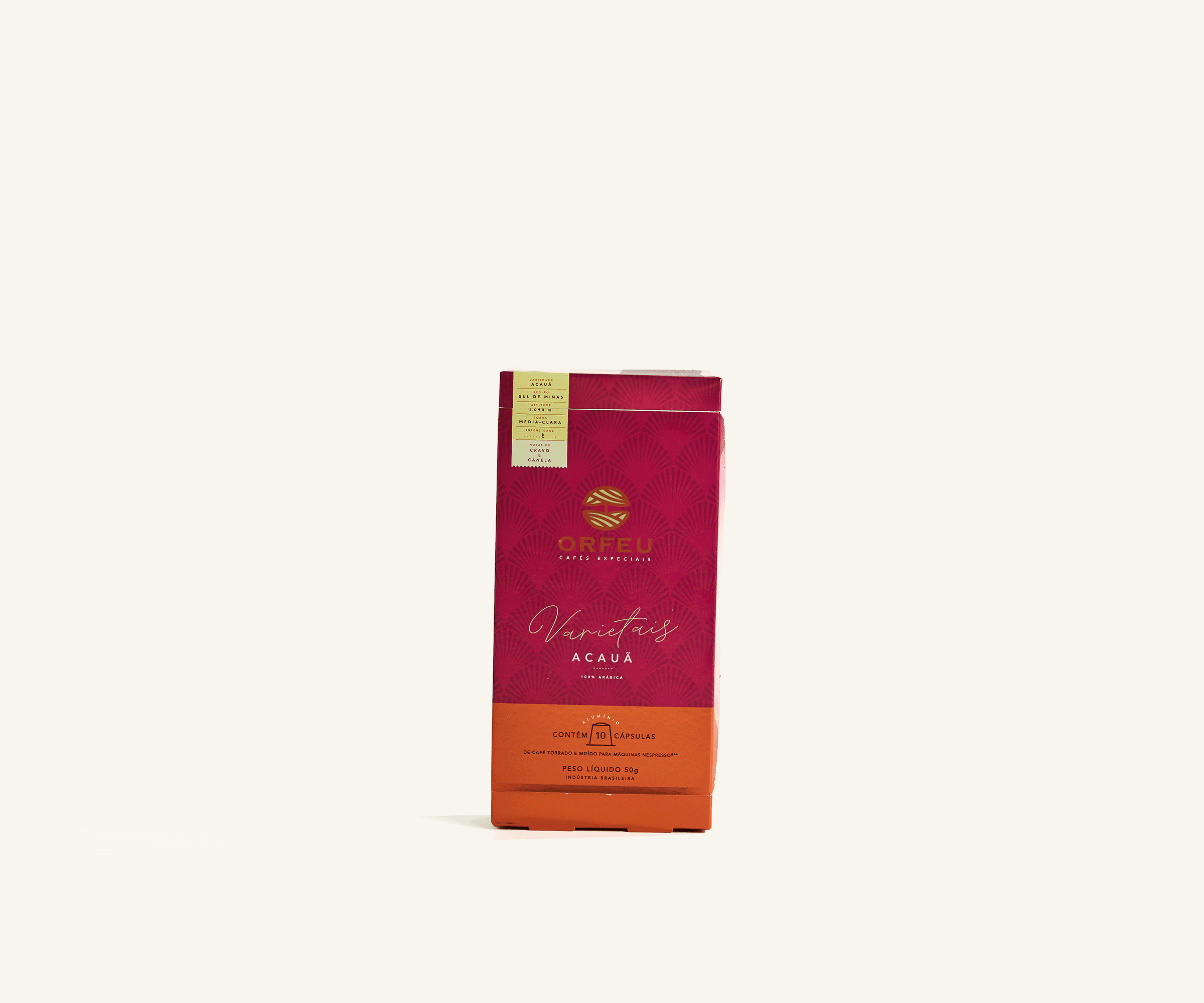 Cápsula café Orfeu varietais Acauã Nespresso 10 unidades