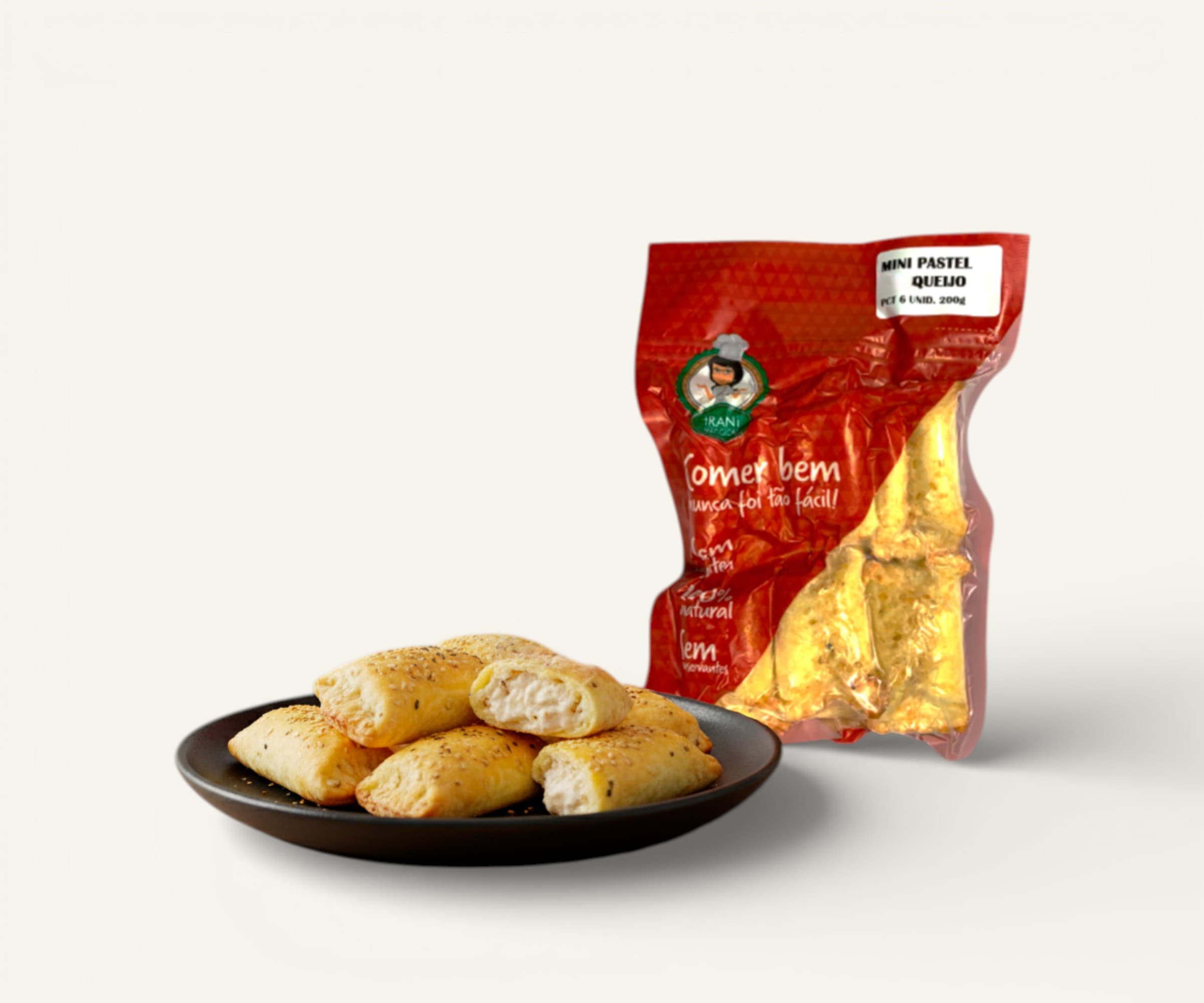 Mini pastel de queijo sem glúten 200g