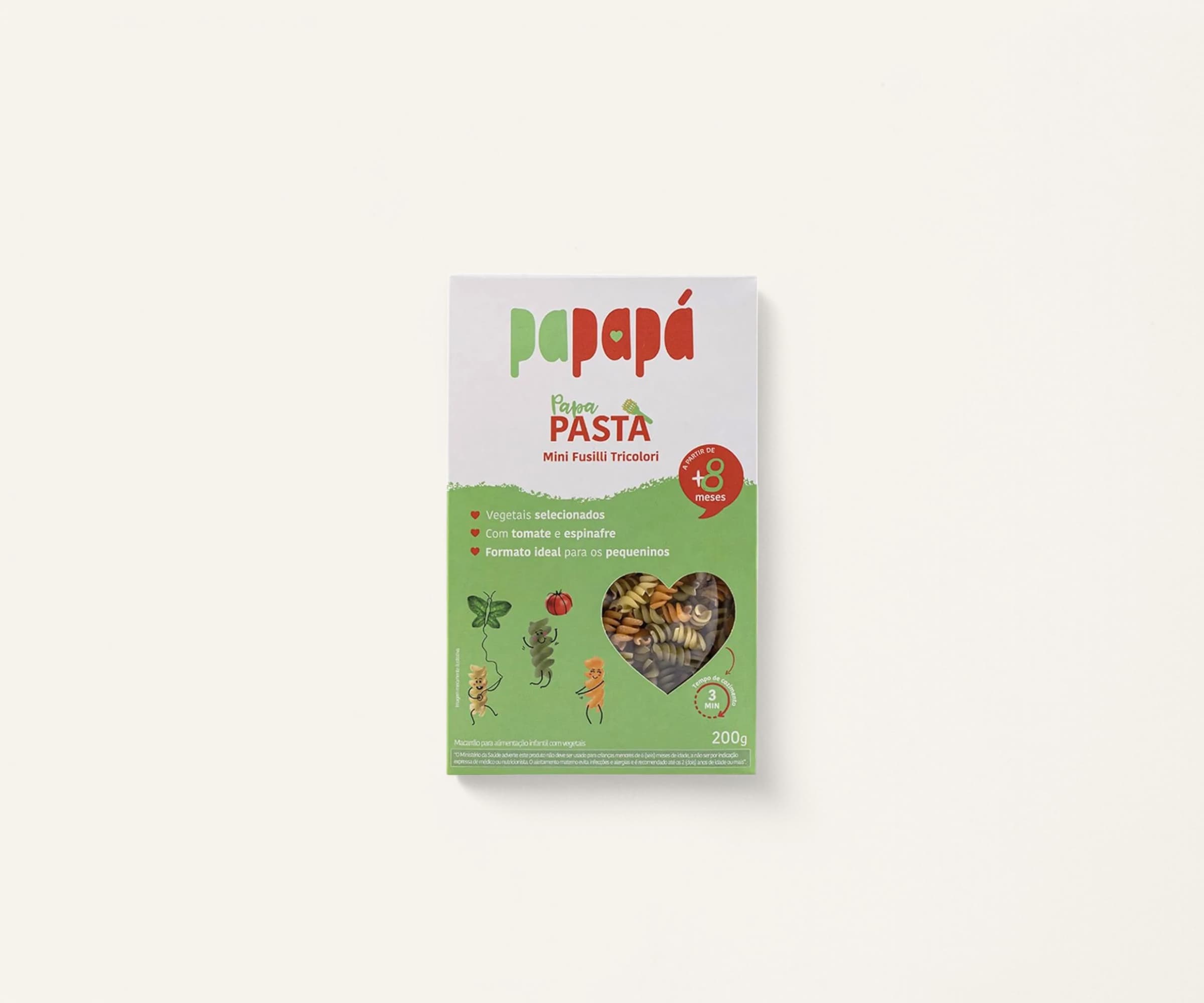 Macarrão infantil fusilli vegetais Papapá 200g