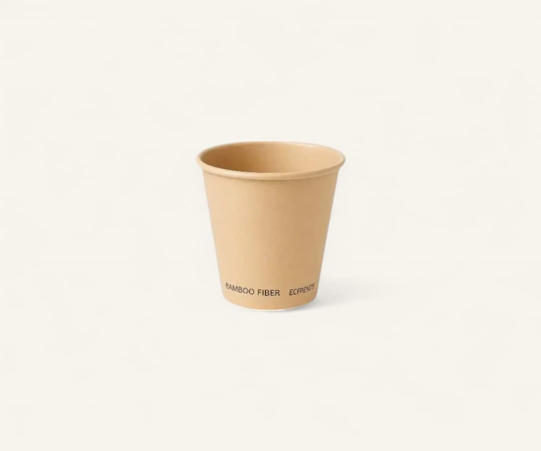 Copo biodegradável de fibra de bamboo simples 200ml - 20un