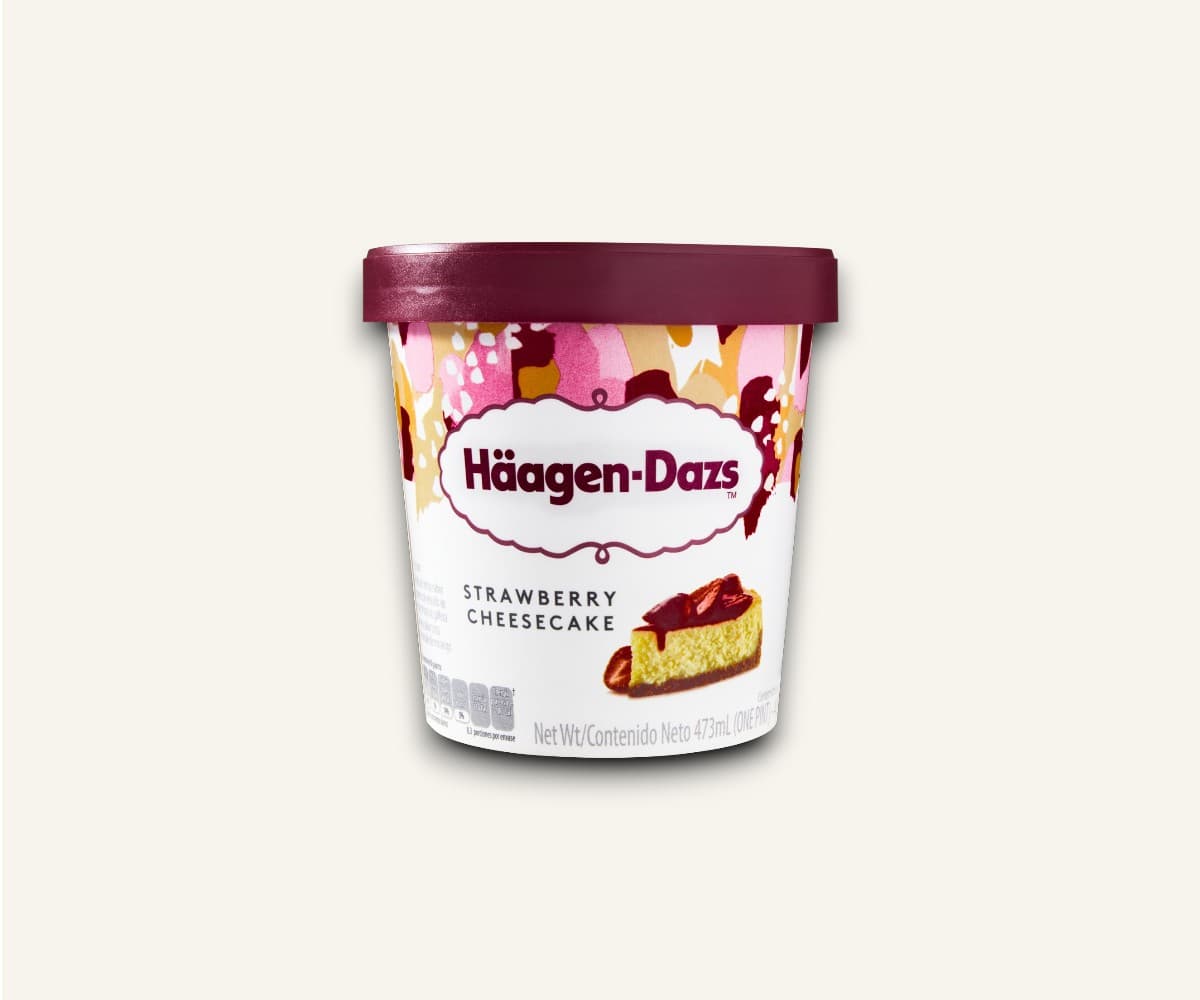 Sorvete strawberry cheesecake Häagen-Dazs 473ml
