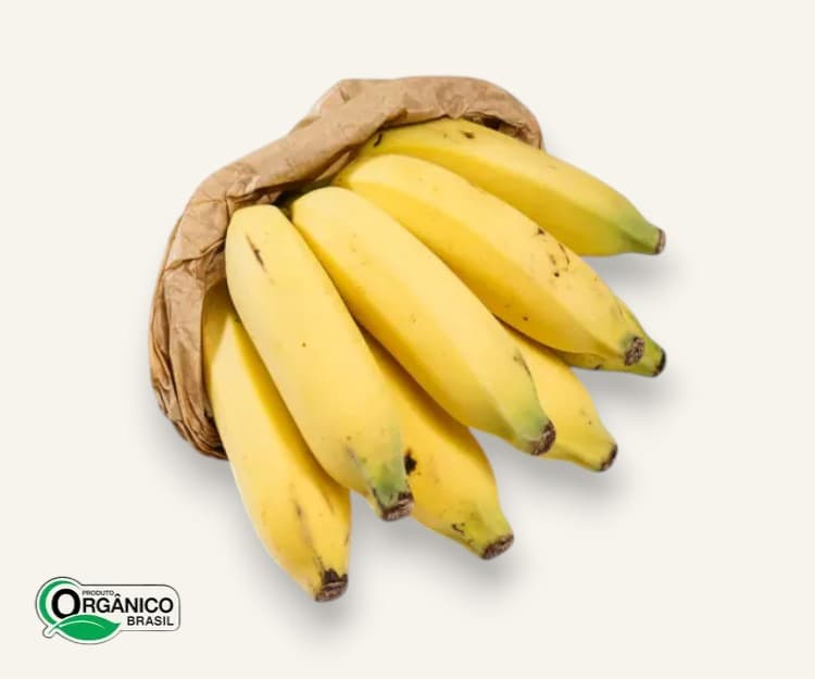 Banana prata orgânica 800g | 5 a 8un