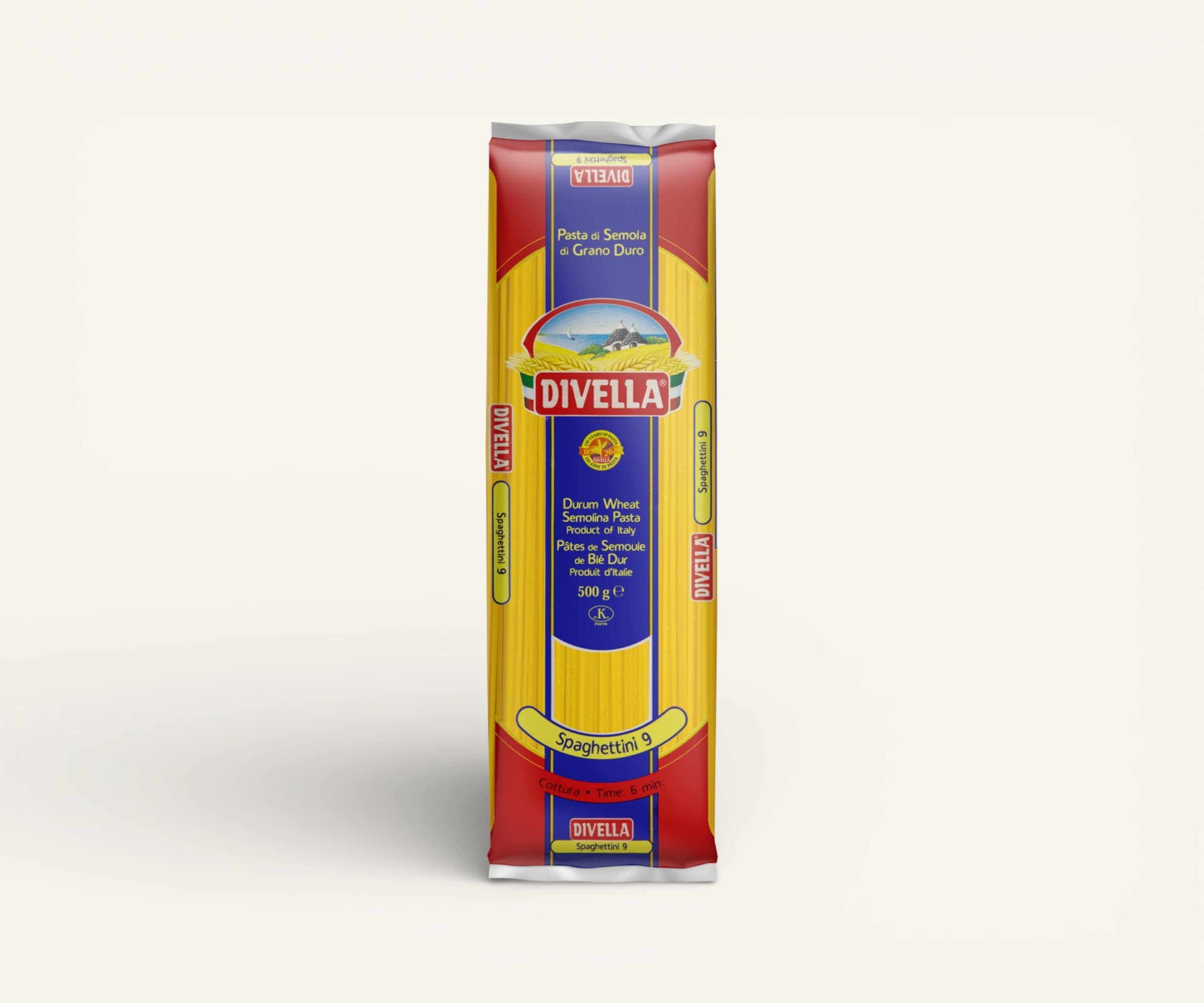 Pasta di semola di grano duro Divella spaghettini nº9 500g