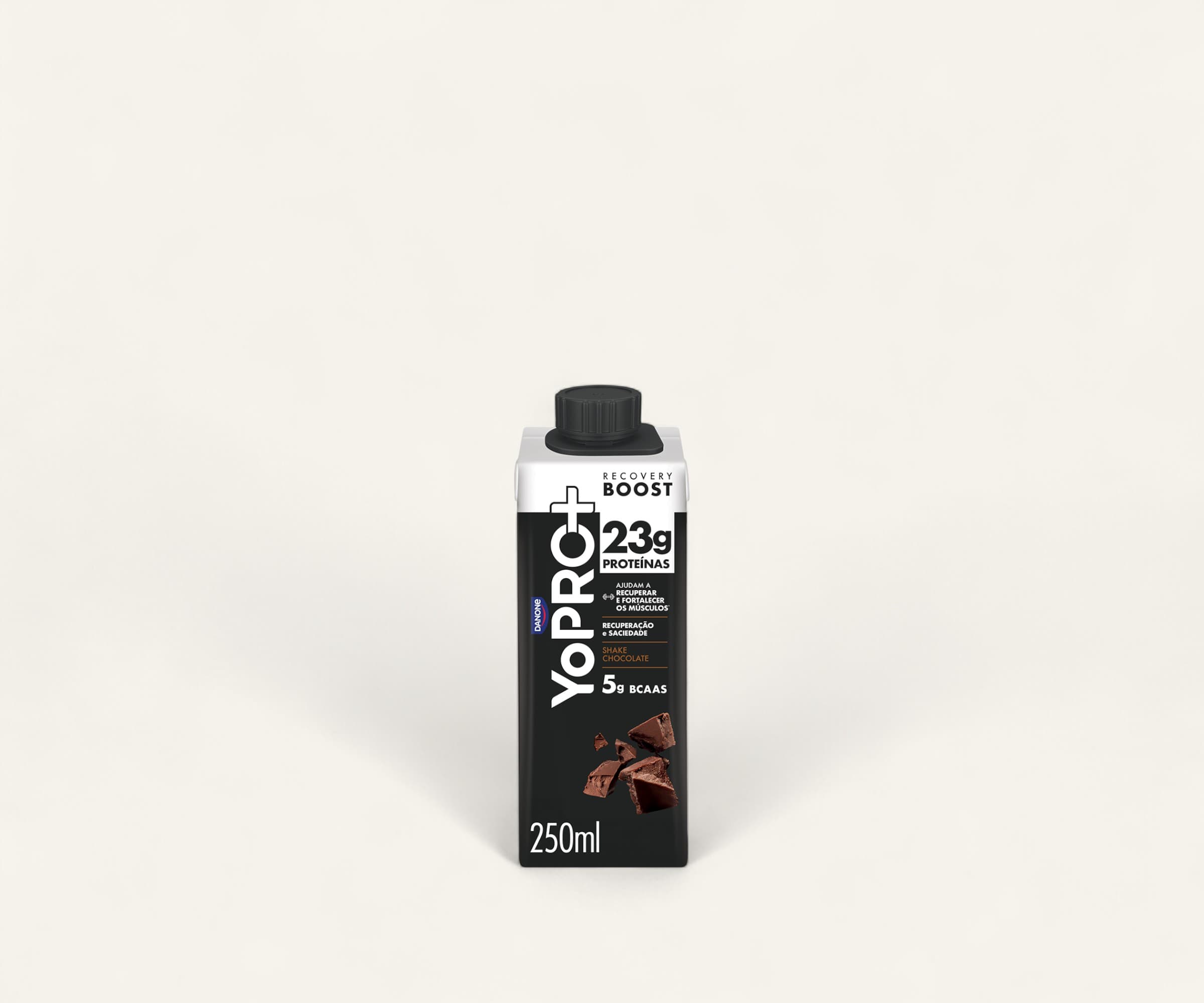 Bebida láctea UHT 23g de proteína YoPRO+ recovery boost sabor shake chocolate 250ml