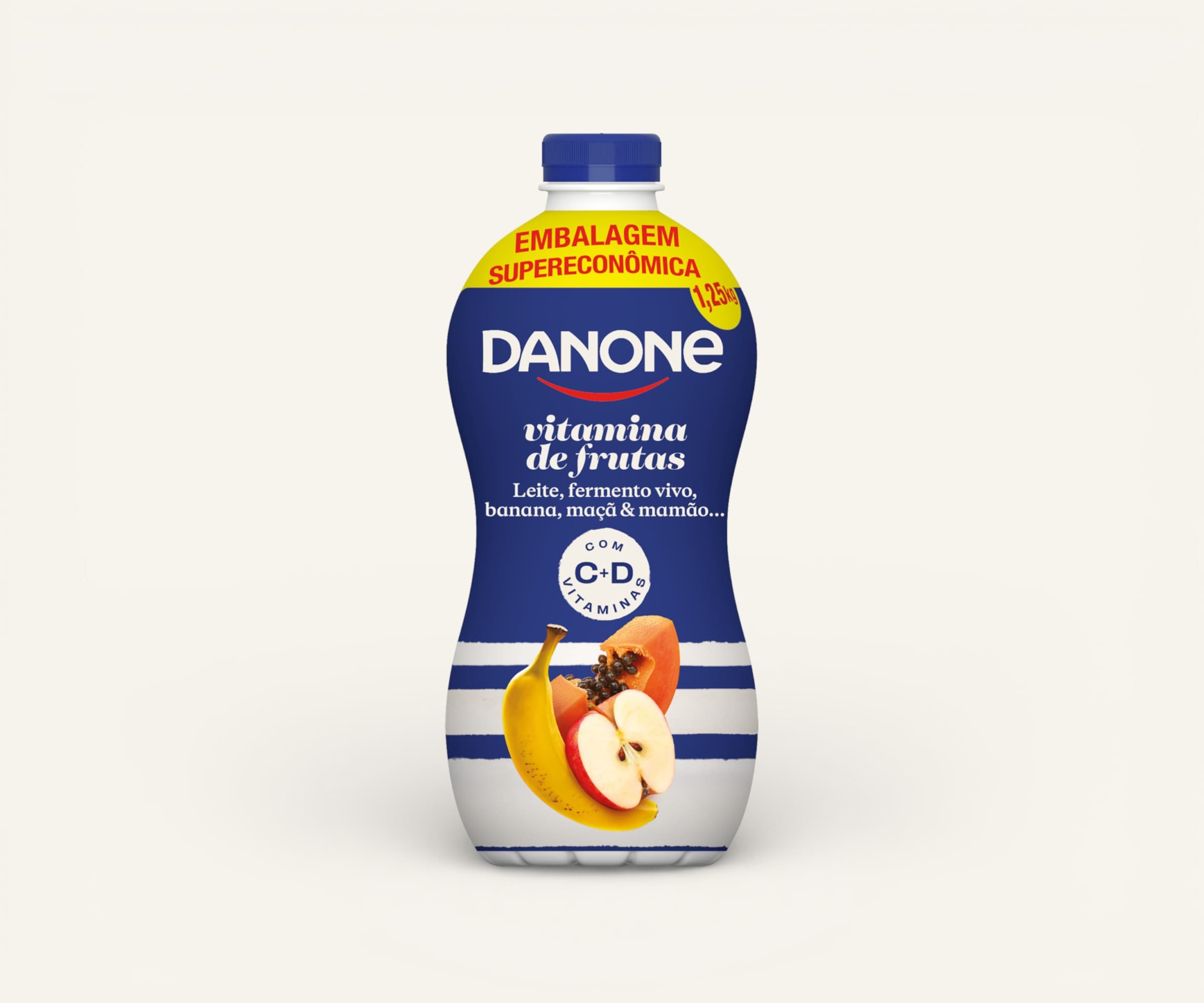 Iogurte líquido parcialmente desnatado com preparado de frutas 1,25kg