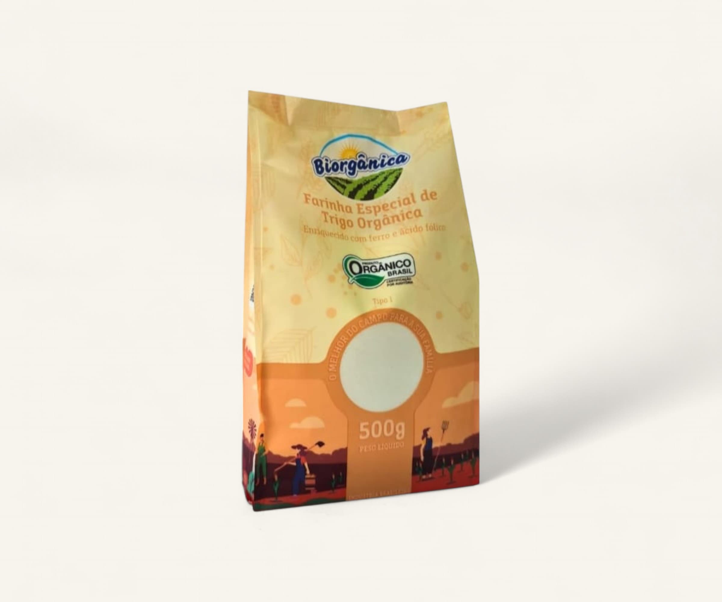 Farinha de trigo orgânica branca 500g