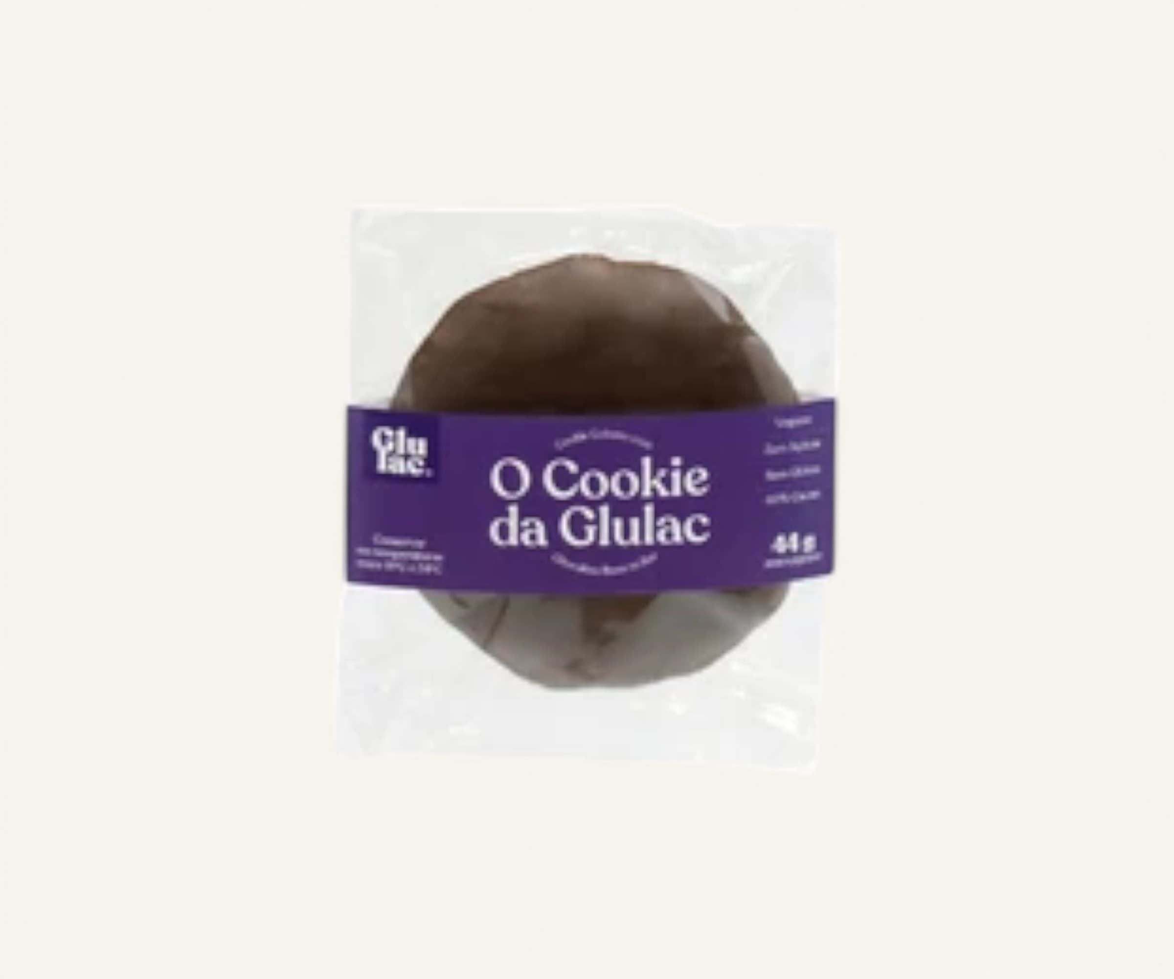 Cookie de aveia e amêndoas coberto com chocolate sem glúten Glulac 44g