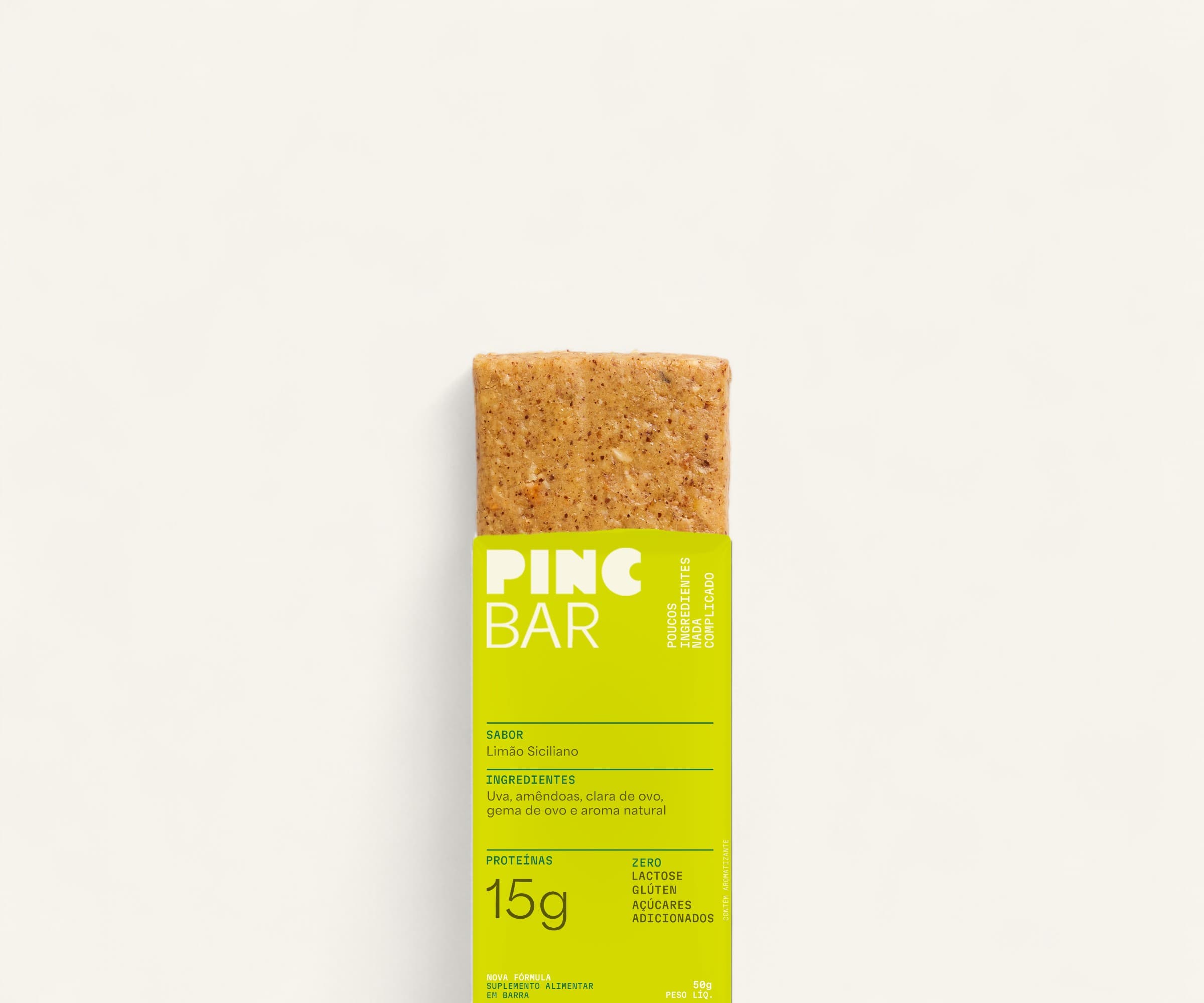 Barra de proteína 15g limão siciliano Pincbar 50g
