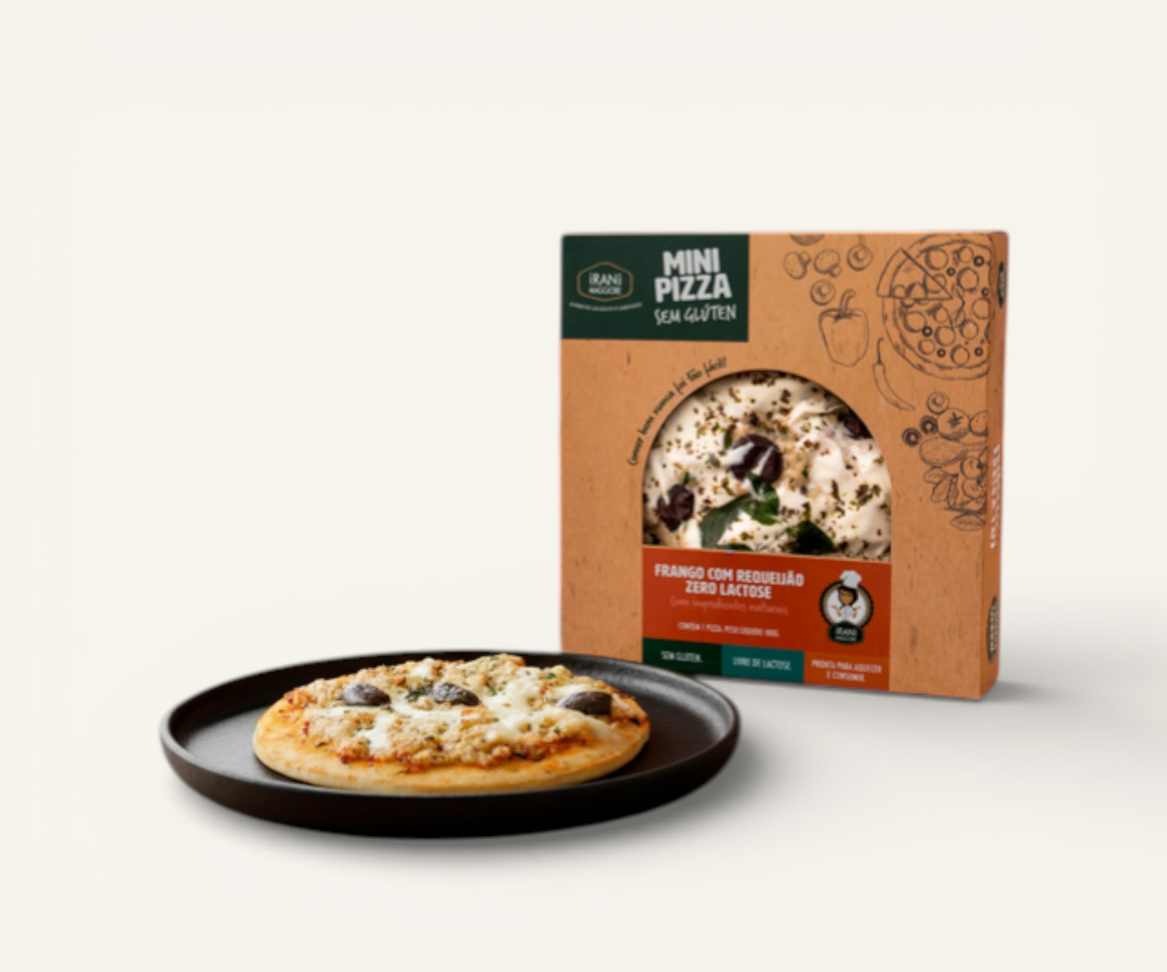 Pizza de frango com requeijão sem glúten 180g